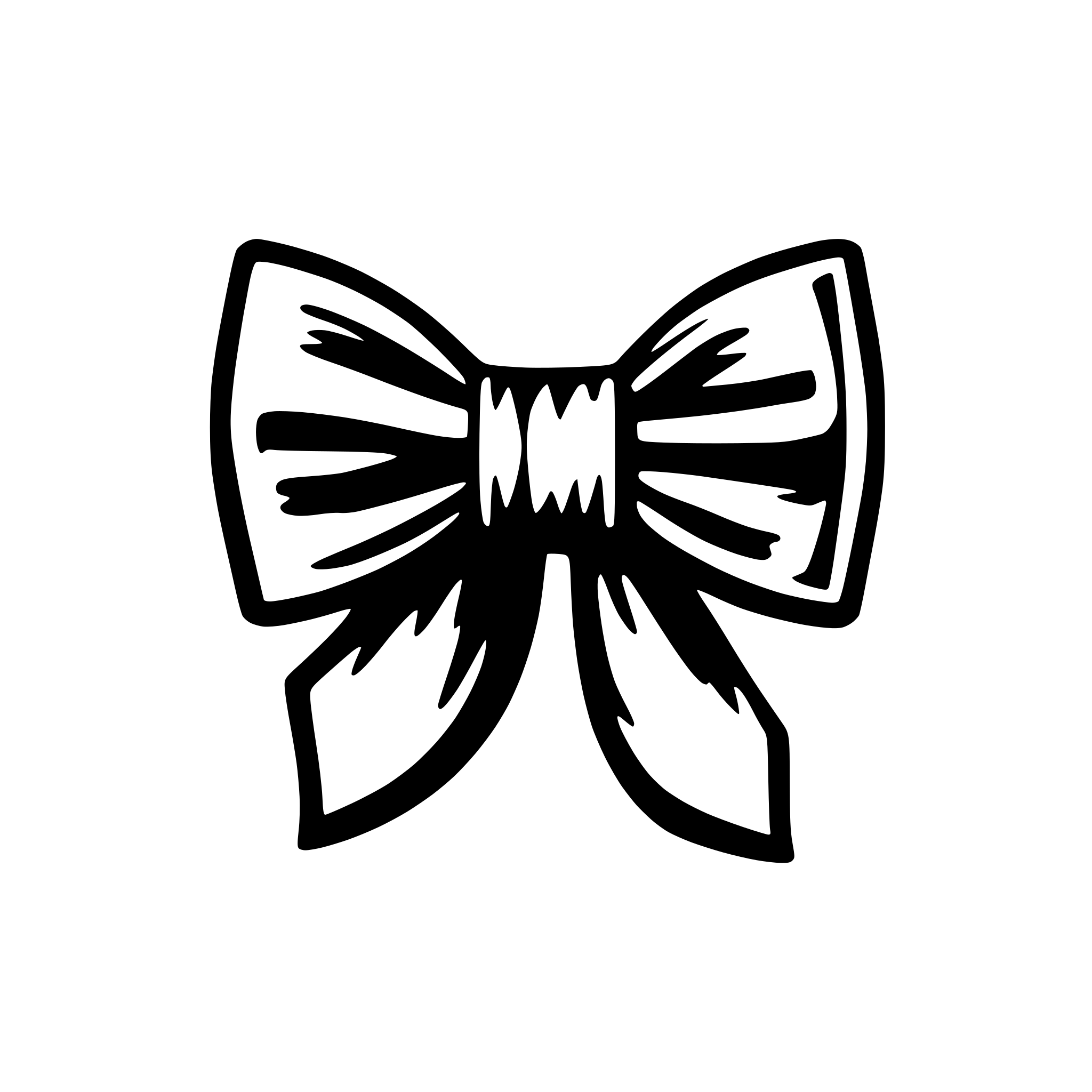 AI-generated SVG of 'elegant bow tie minimalist'