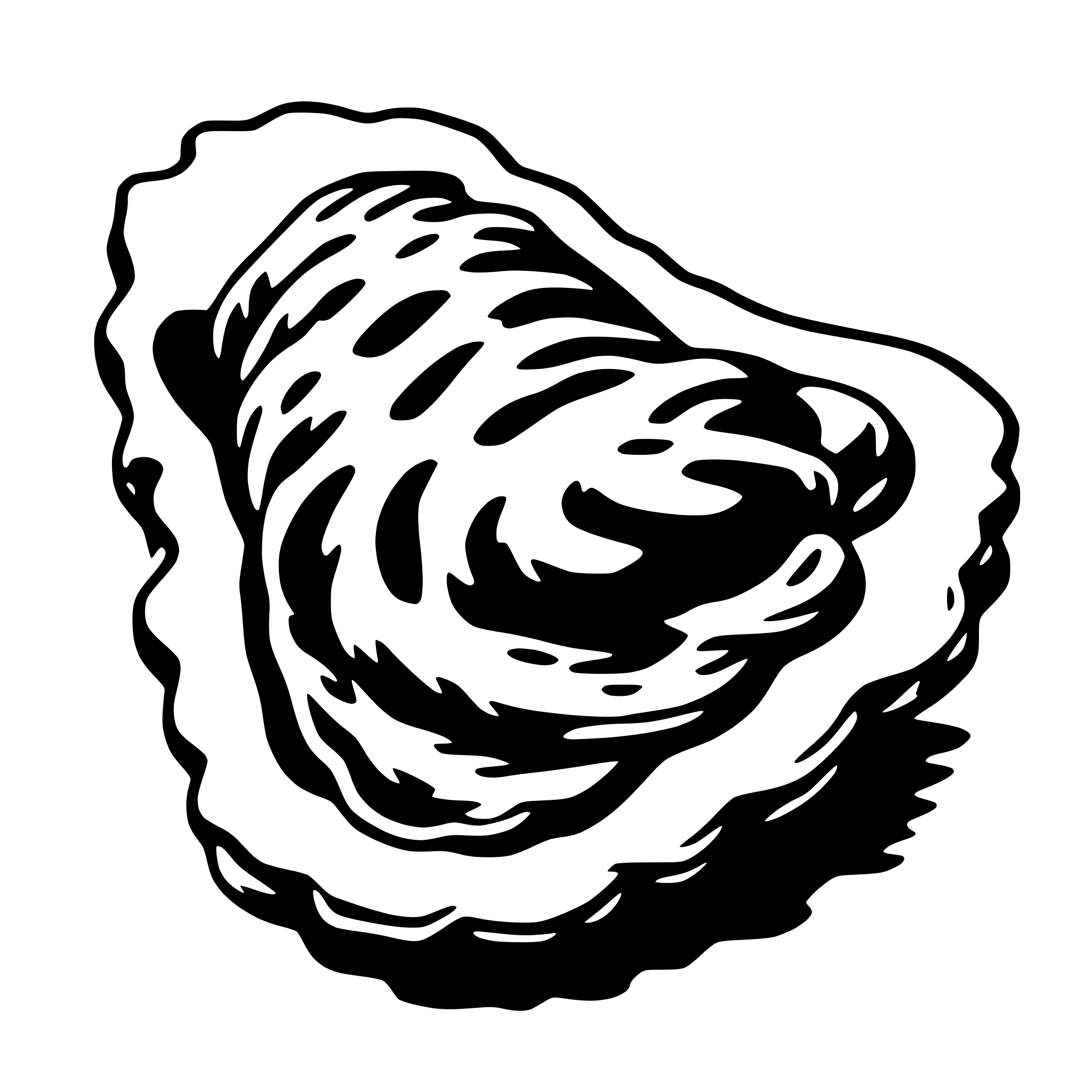 AI-generated SVG of 'oyster'