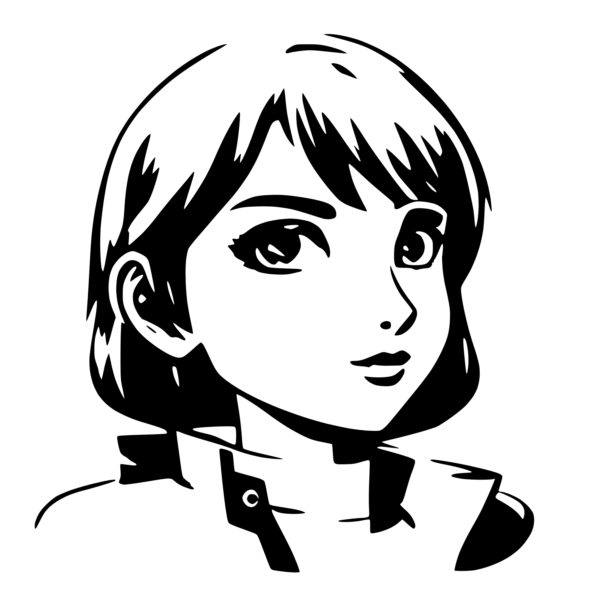 AI-generated SVG of 'anime, character,'