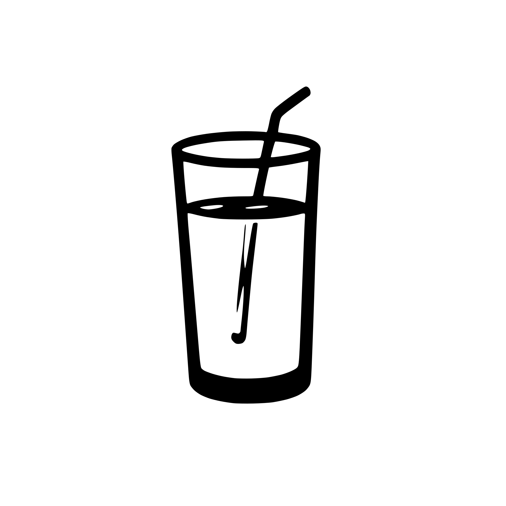 AI-generated SVG of a a glass of water with a straw