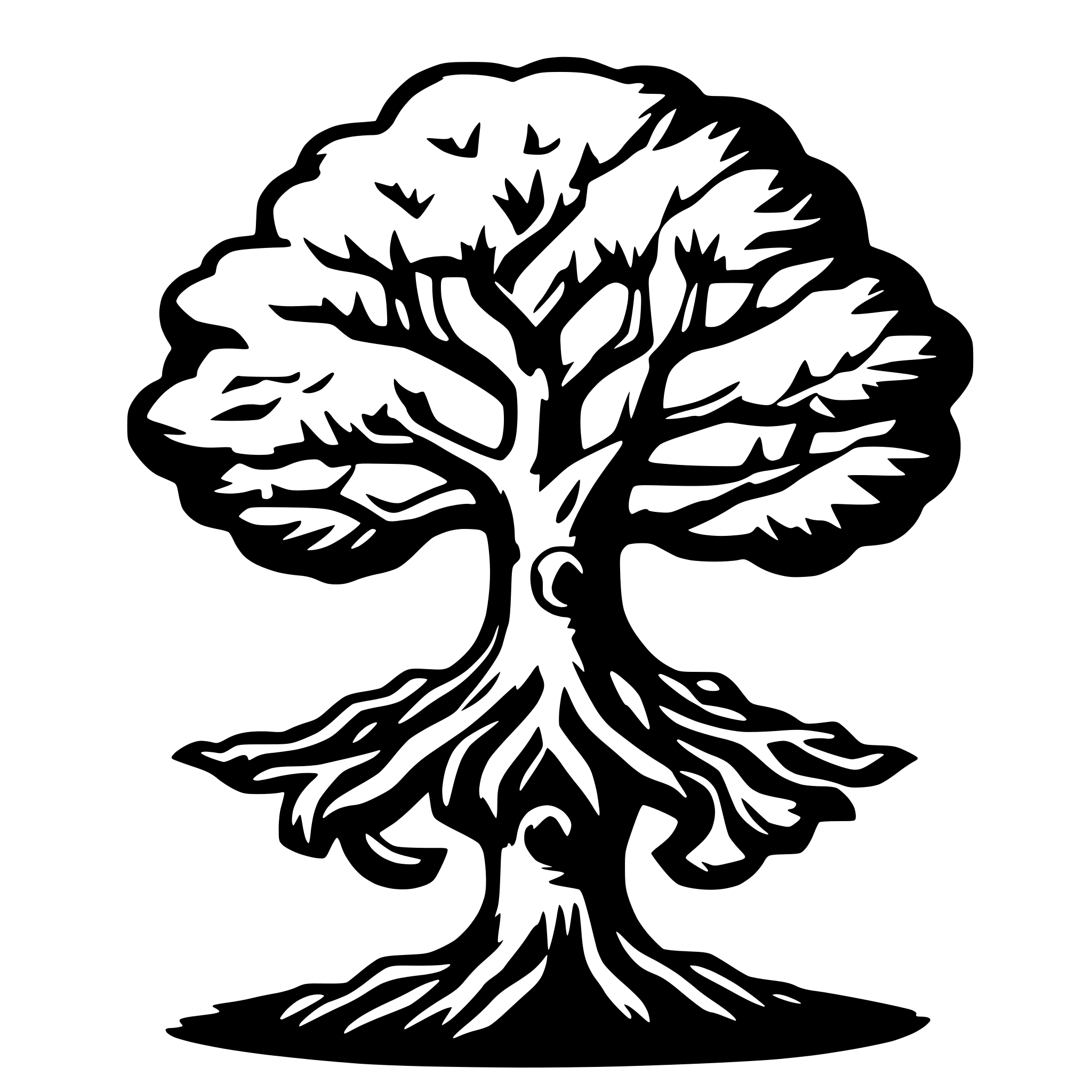 AI-generated SVG of 'tree of live'