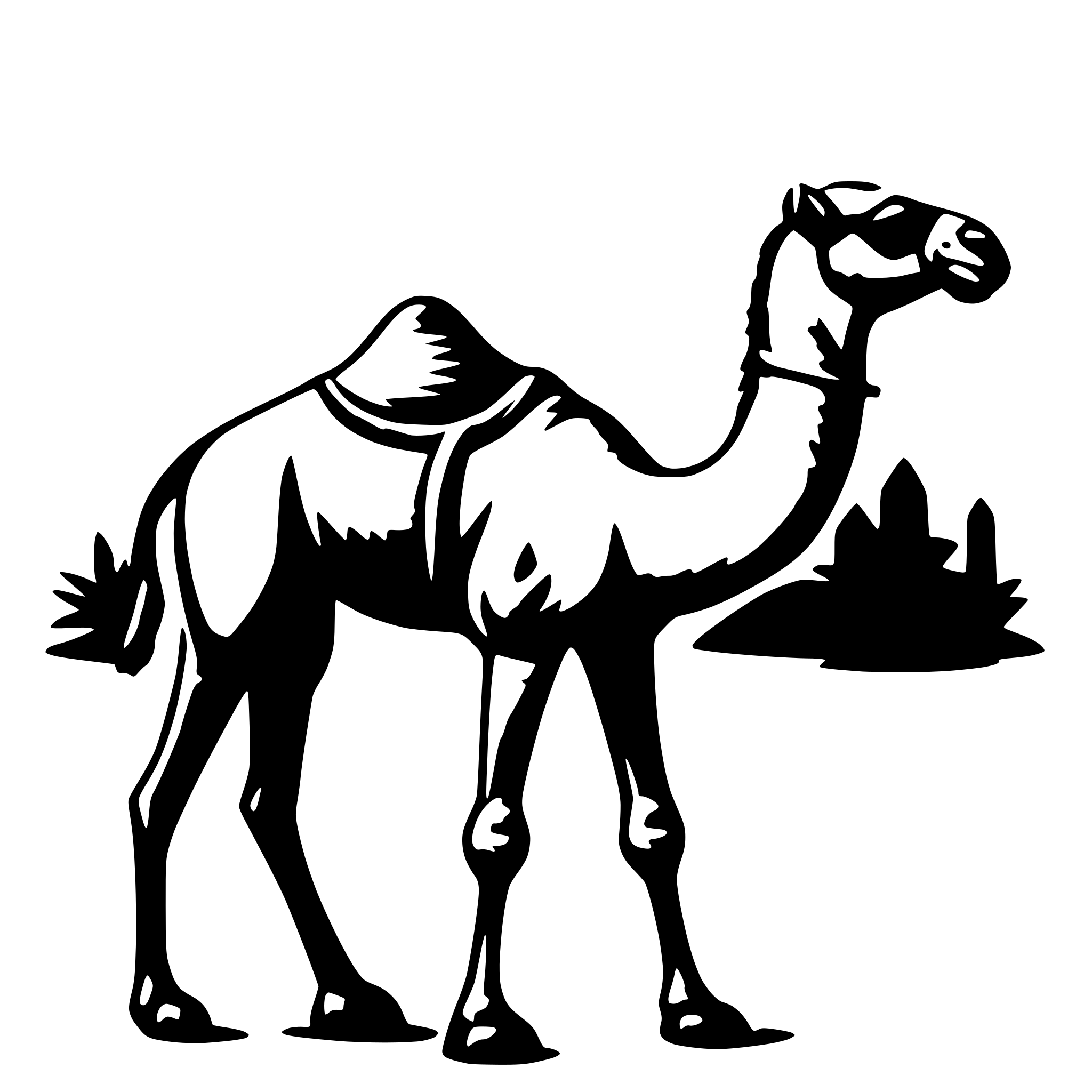 AI-generated SVG of 'camel'