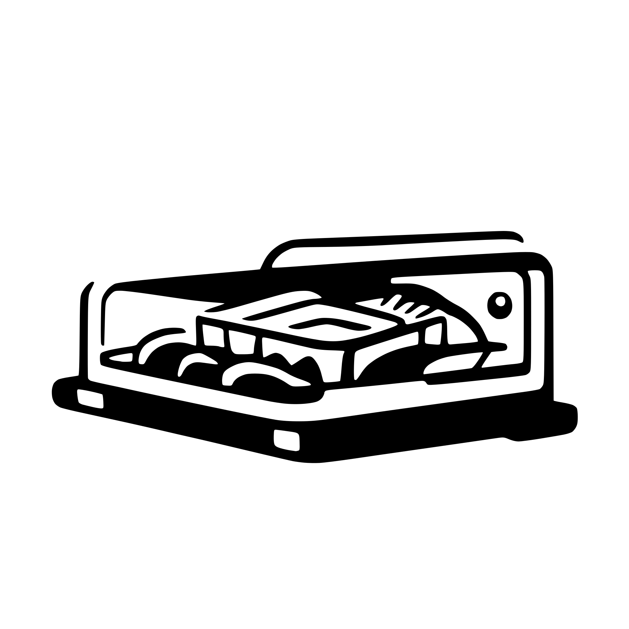 AI-generated SVG of a generate logo for app called foodkeeper, it should be a fridge with food inside