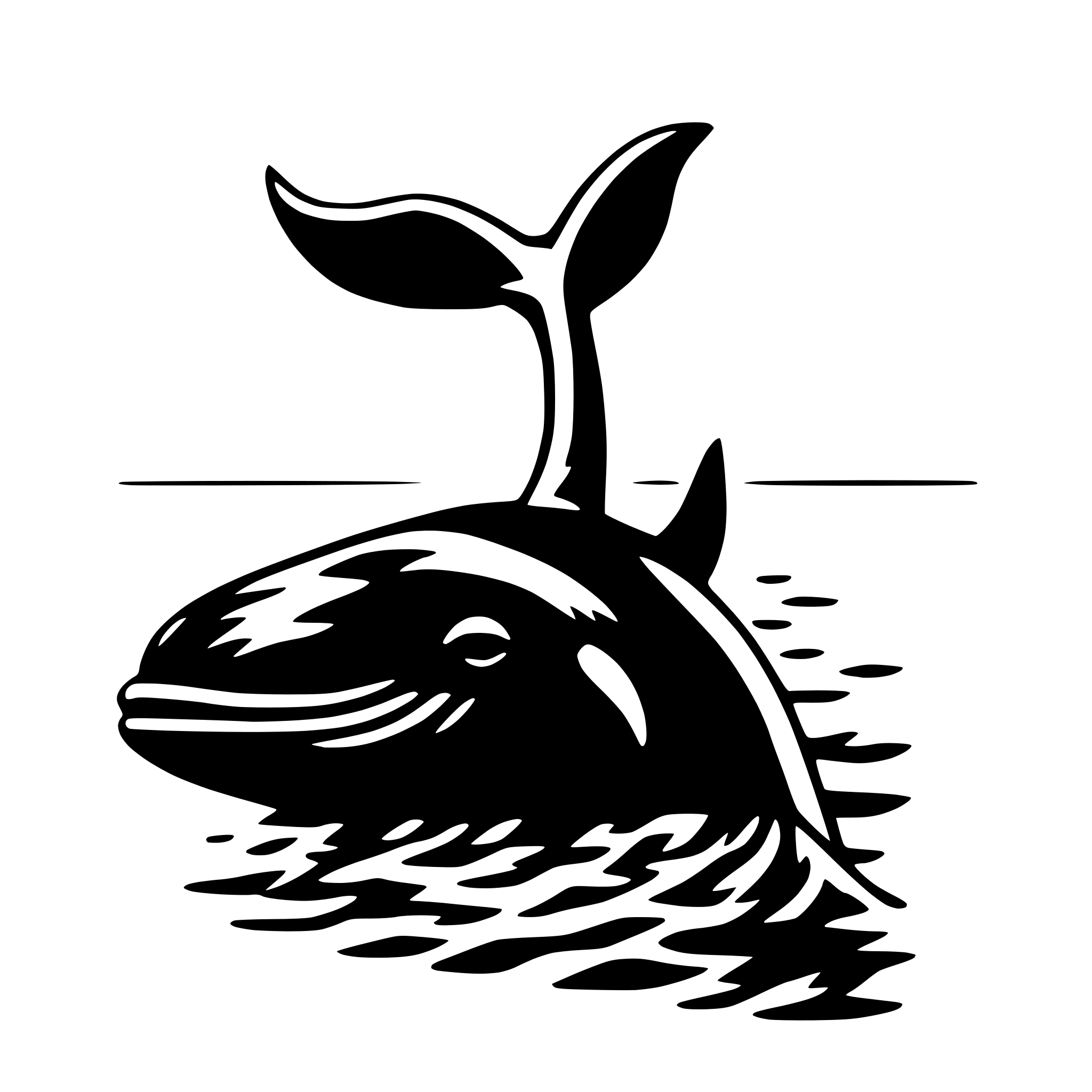 AI-generated SVG of 'whale with tail'