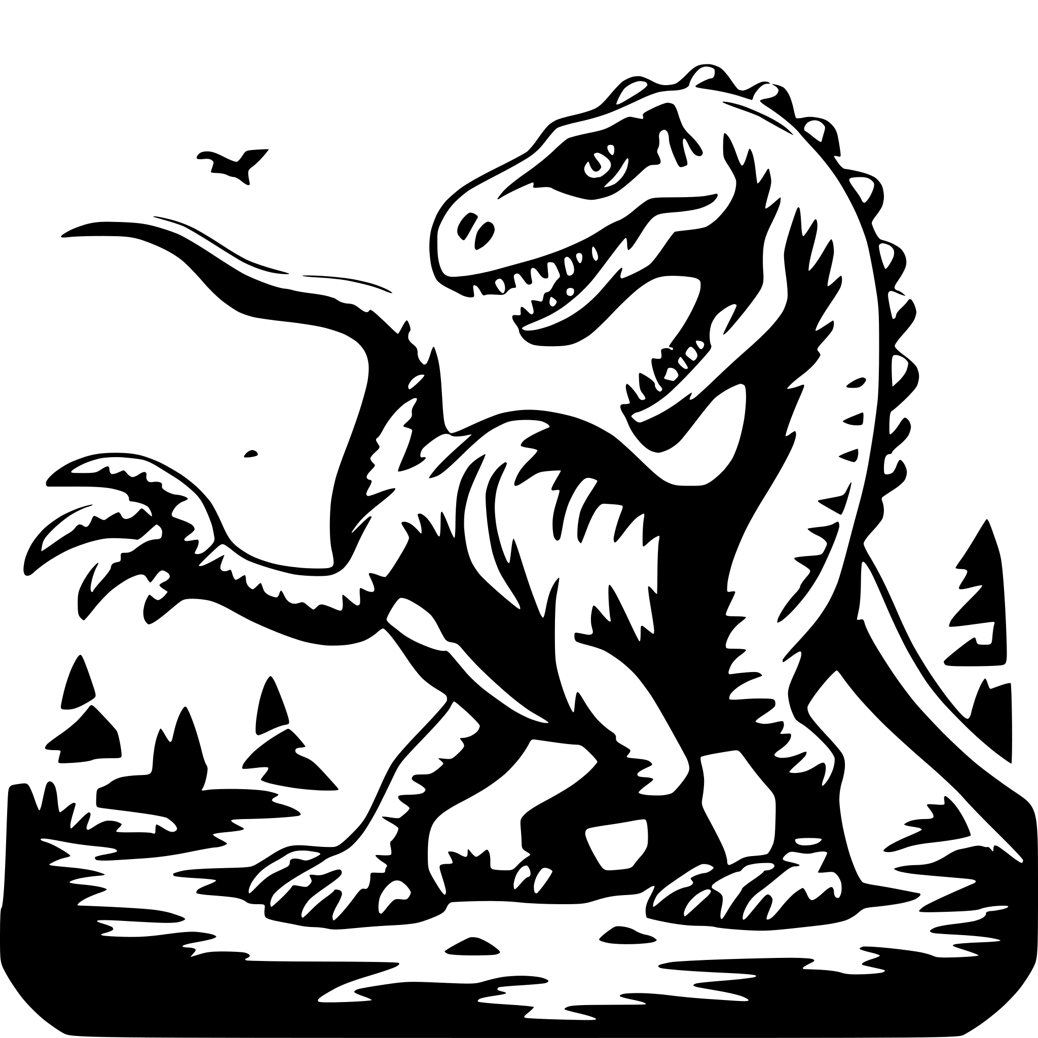 AI-generated SVG of 'dinosaurs fighting'