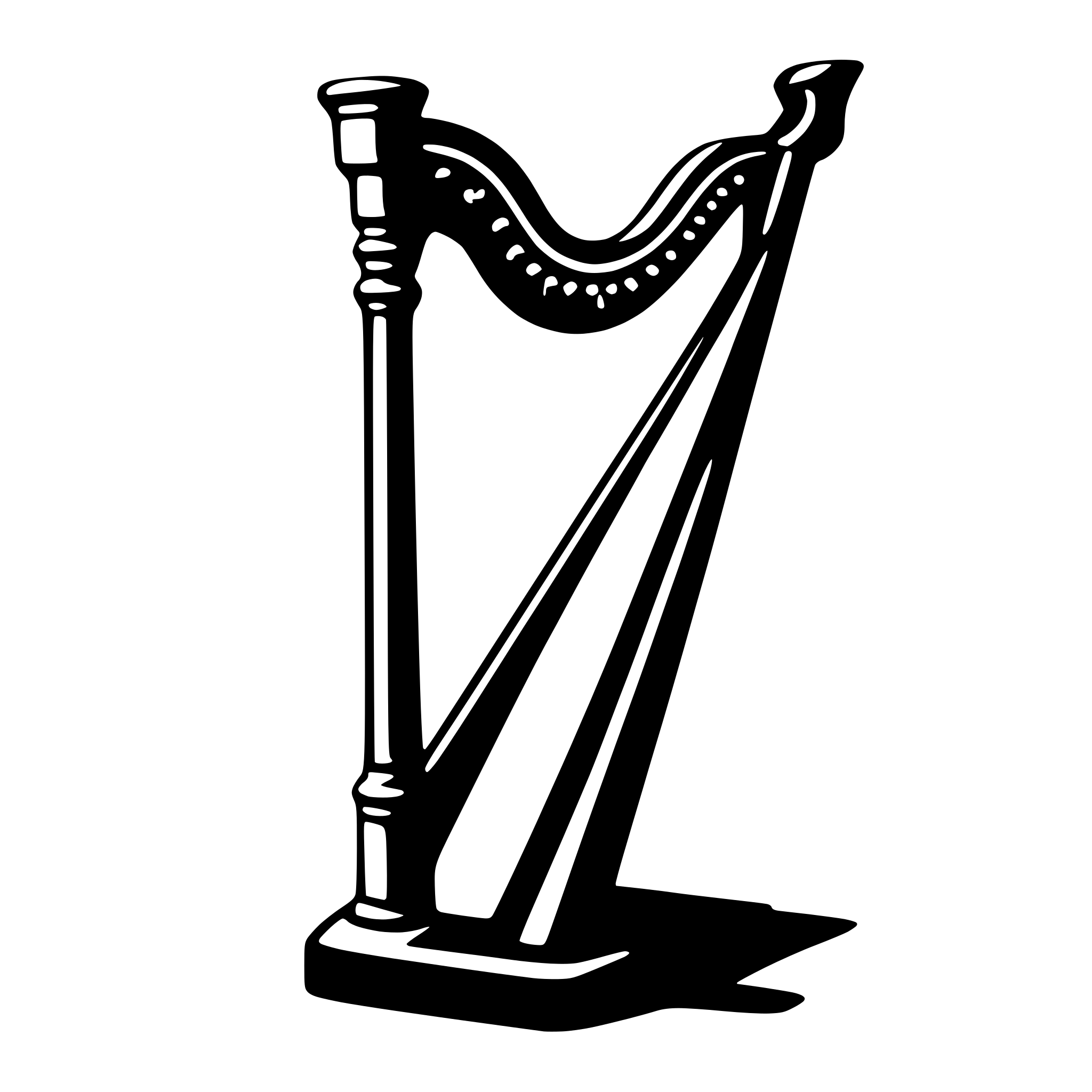 AI-generated SVG of 'harp'