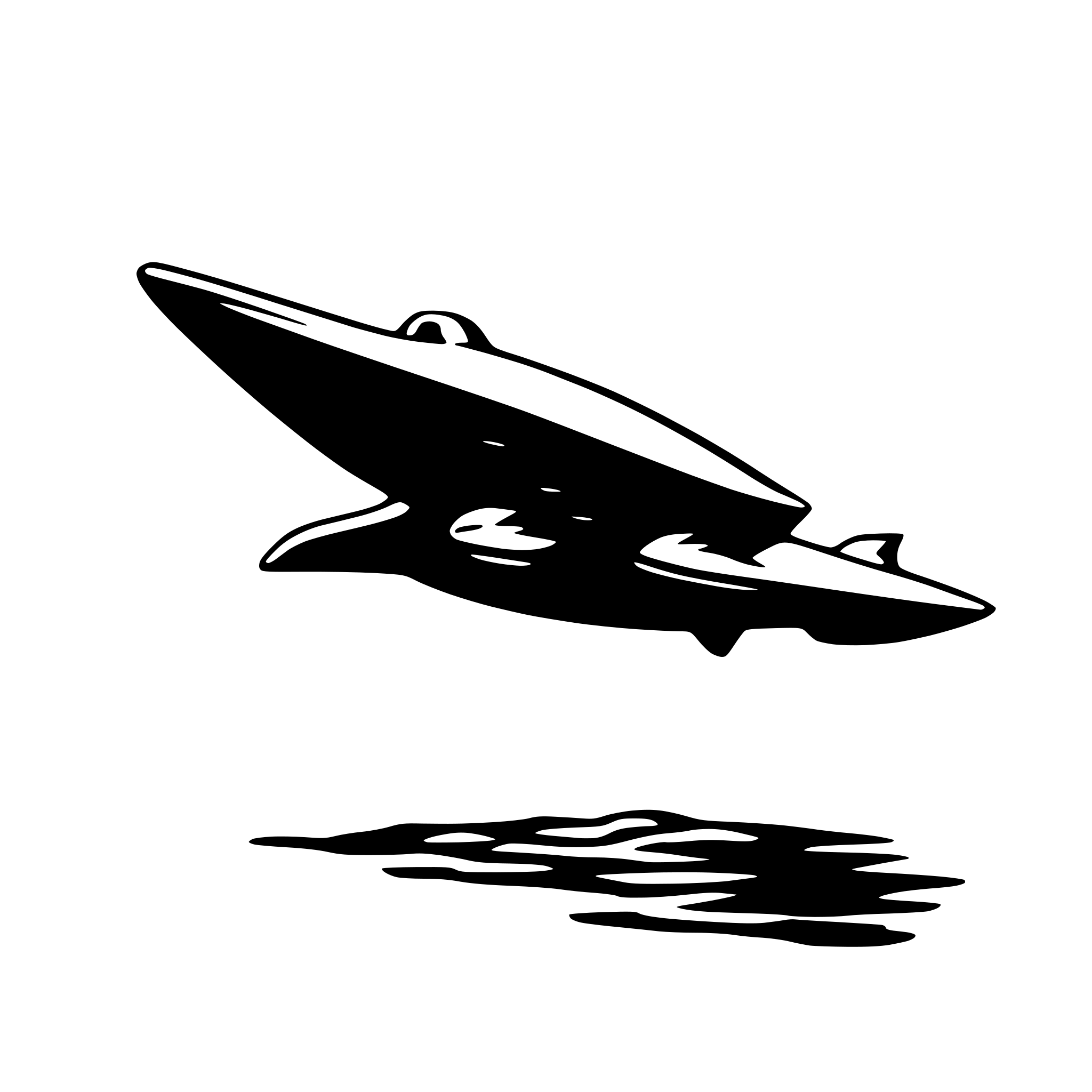 AI-generated SVG of a stingray gliding