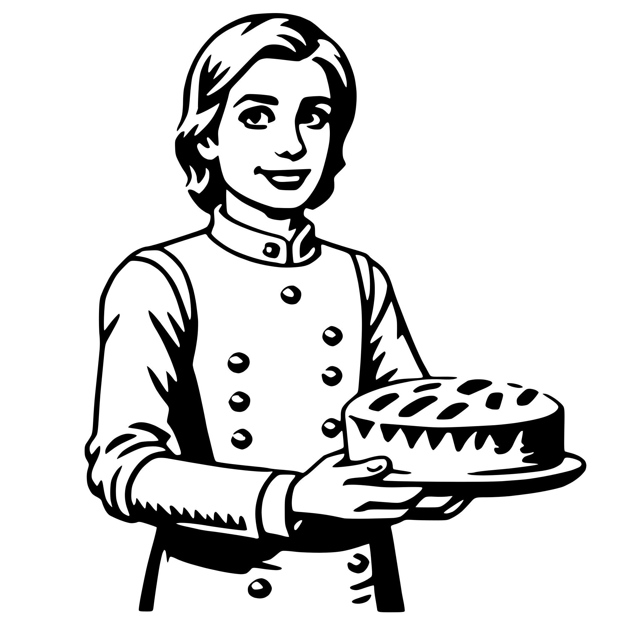 AI-generated SVG of 'baker'