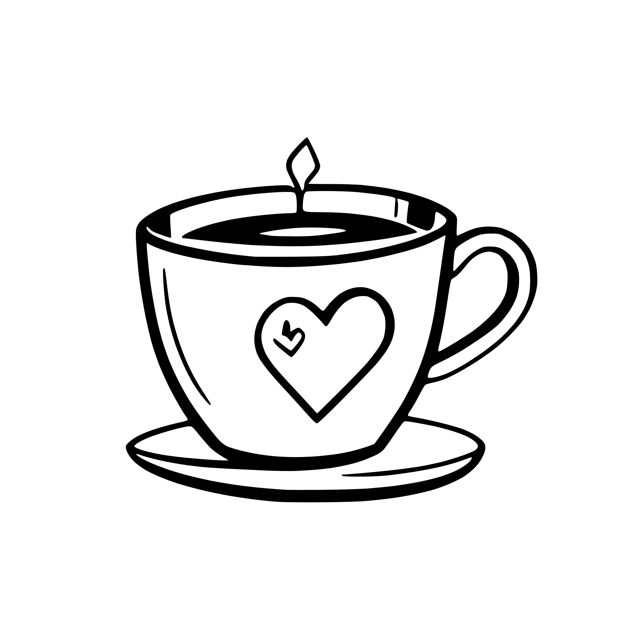 AI-generated SVG of a a coffe cup with heart