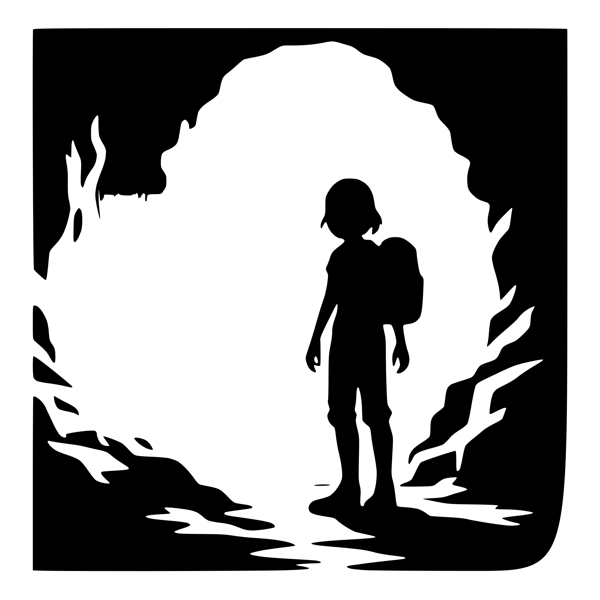 AI-generated SVG of 'adventurer exploring cave'