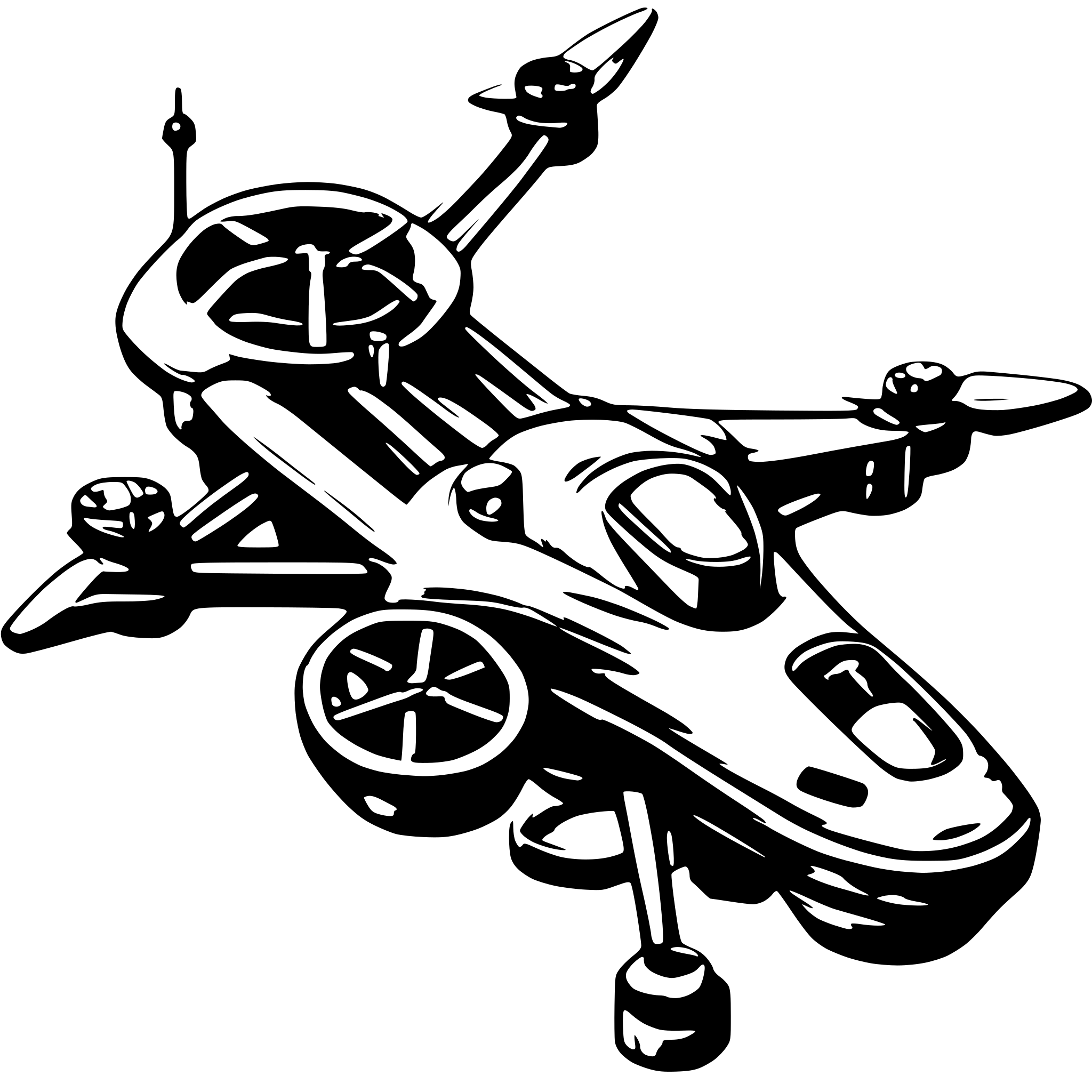 AI-generated SVG of a drone