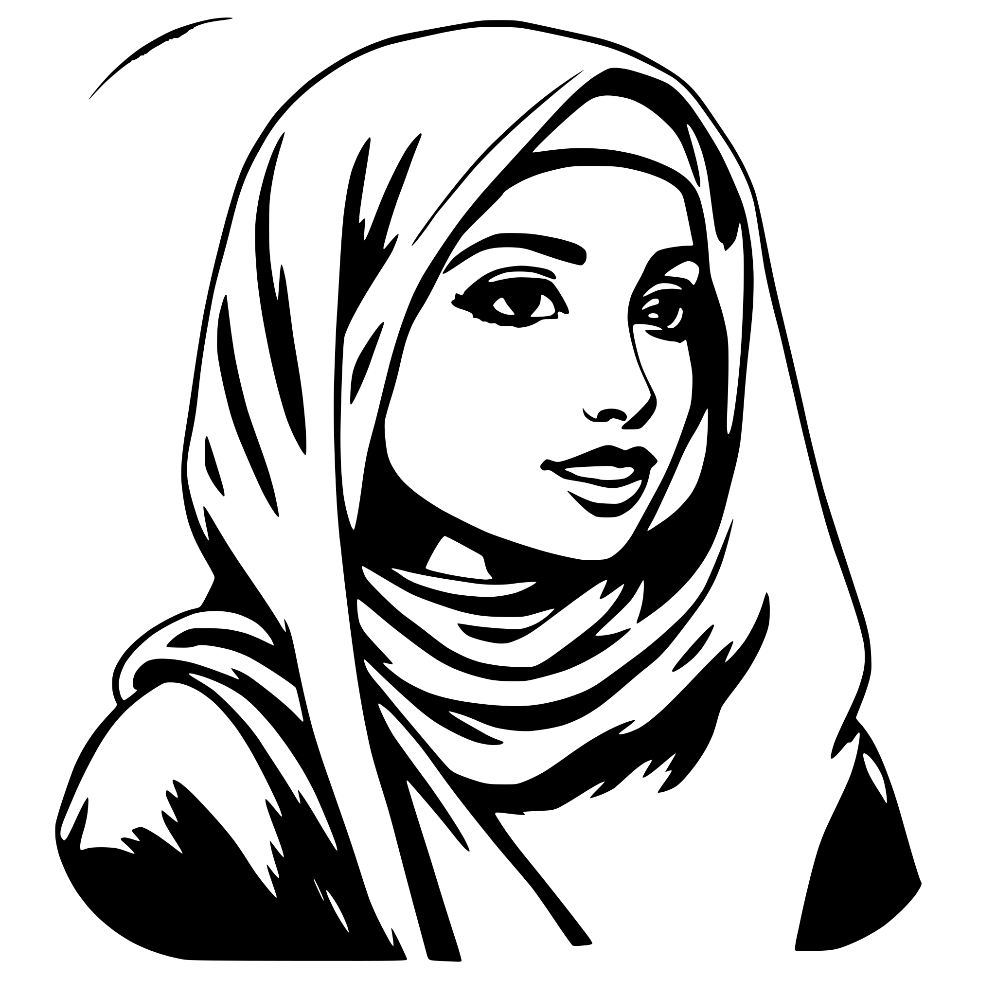 AI-generated SVG of 'hijab'