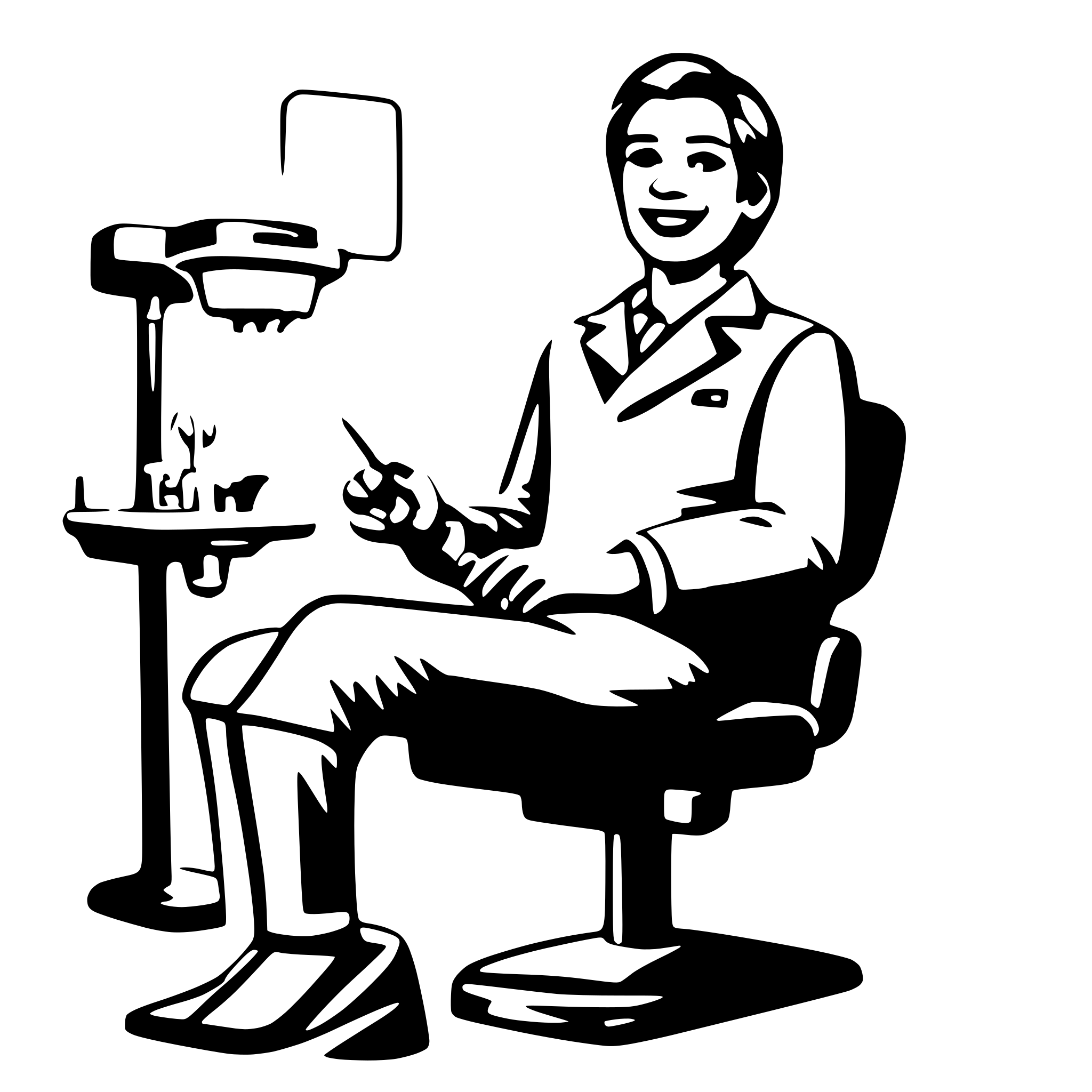 AI-generated SVG of a dentist
