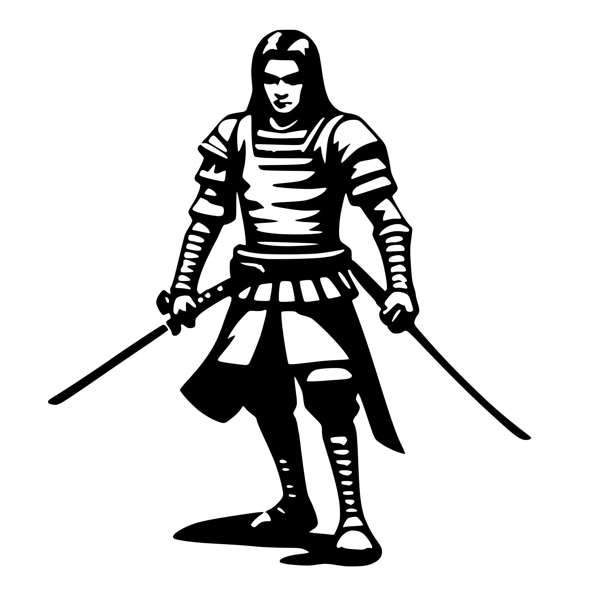 AI-generated SVG of 'samurai'