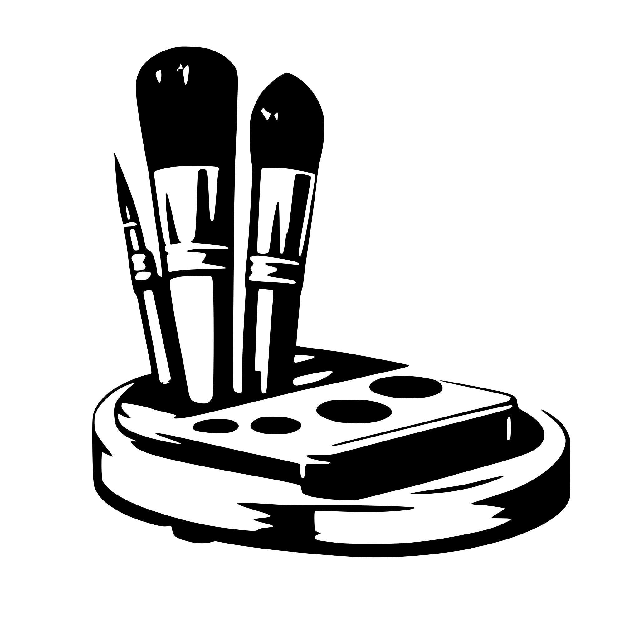 AI-generated SVG of a pallete and brush