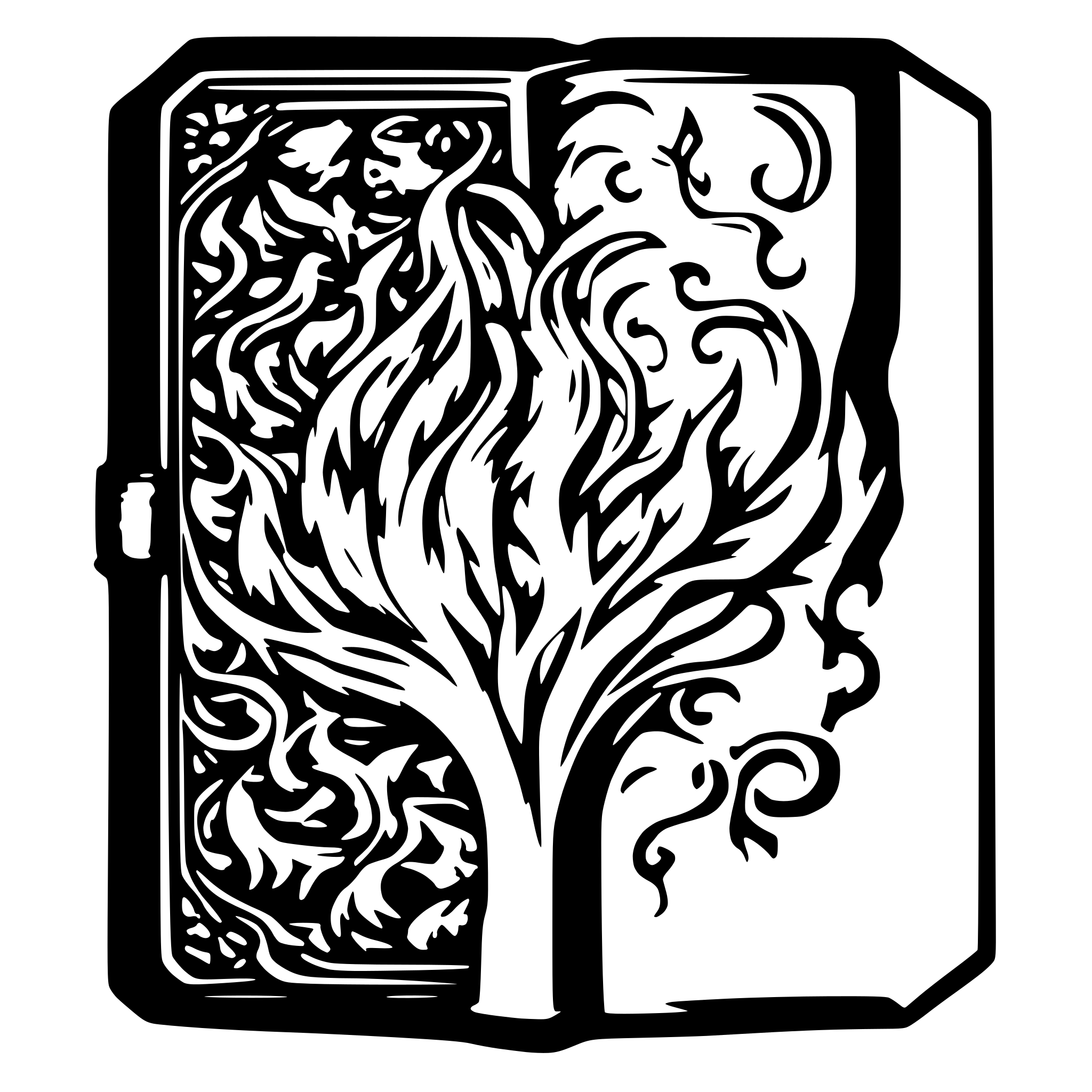 AI-generated SVG of a single book