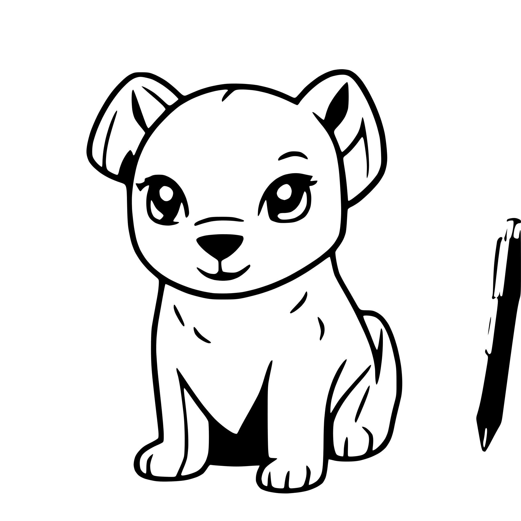 AI-generated SVG of 'bulterier outline dog'