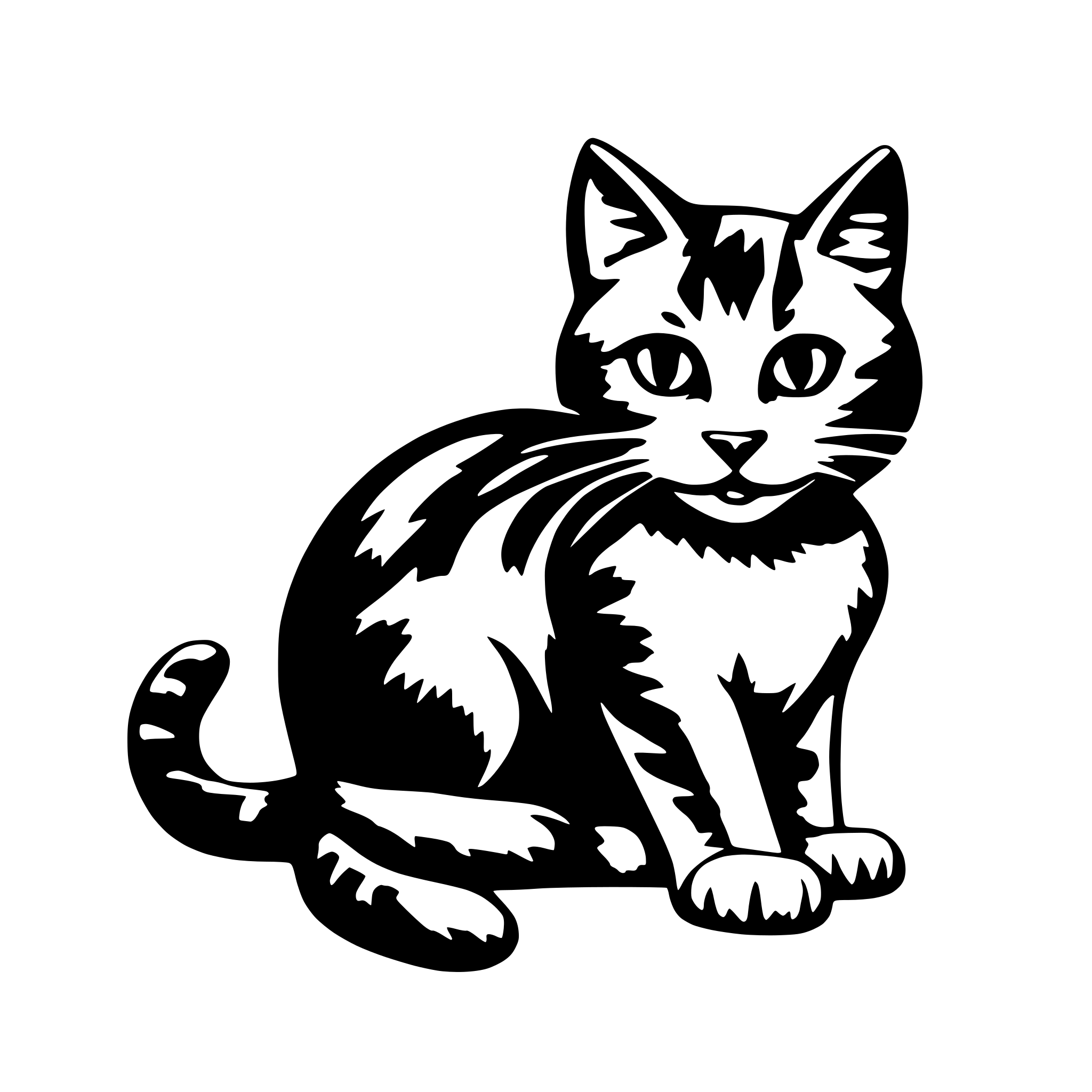 AI-generated SVG of 'a playful cat'