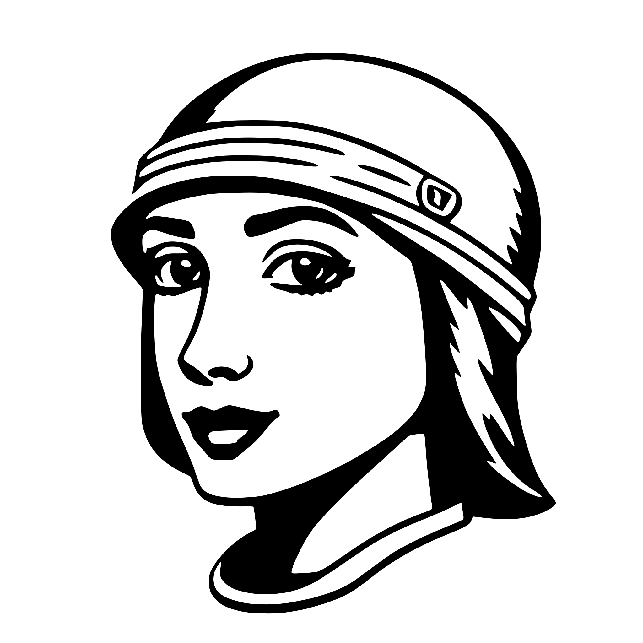 AI-generated SVG of a swim cap