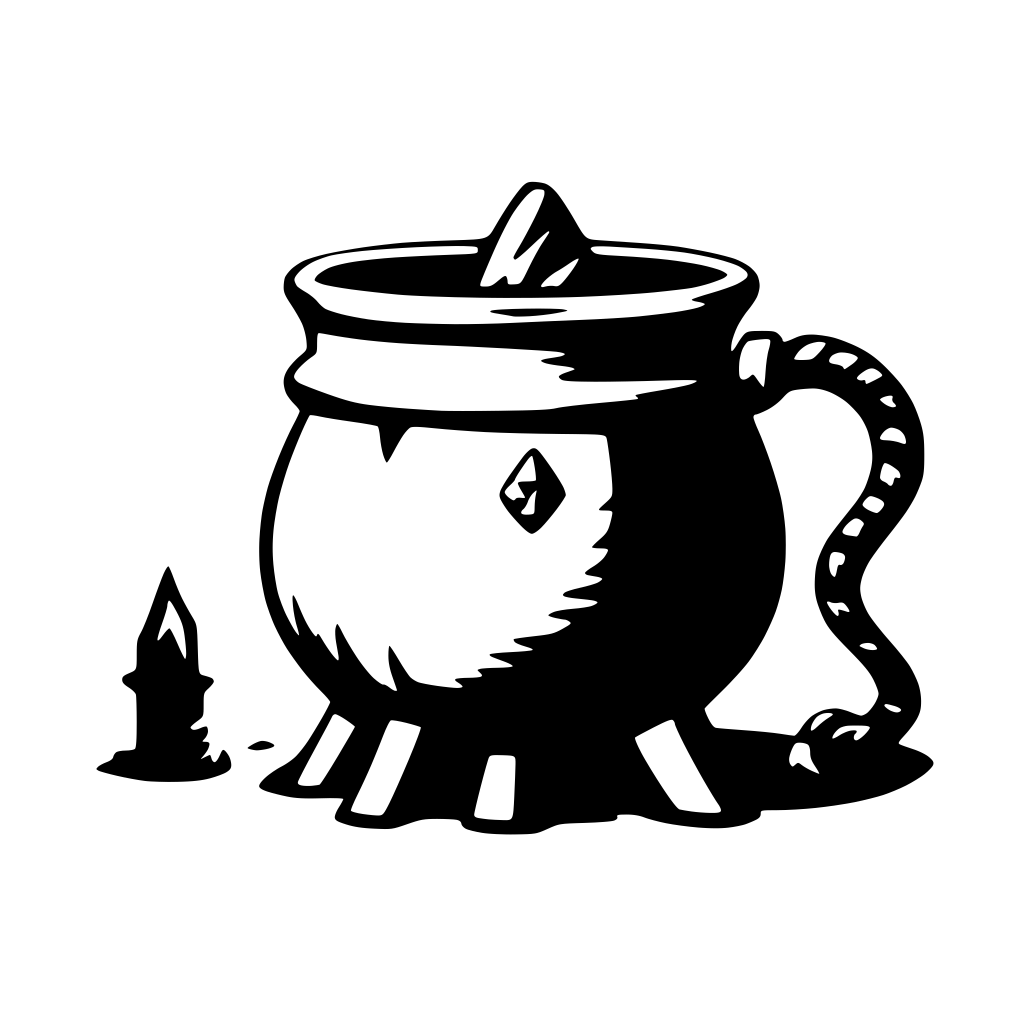 AI-generated SVG of 'witch pot'