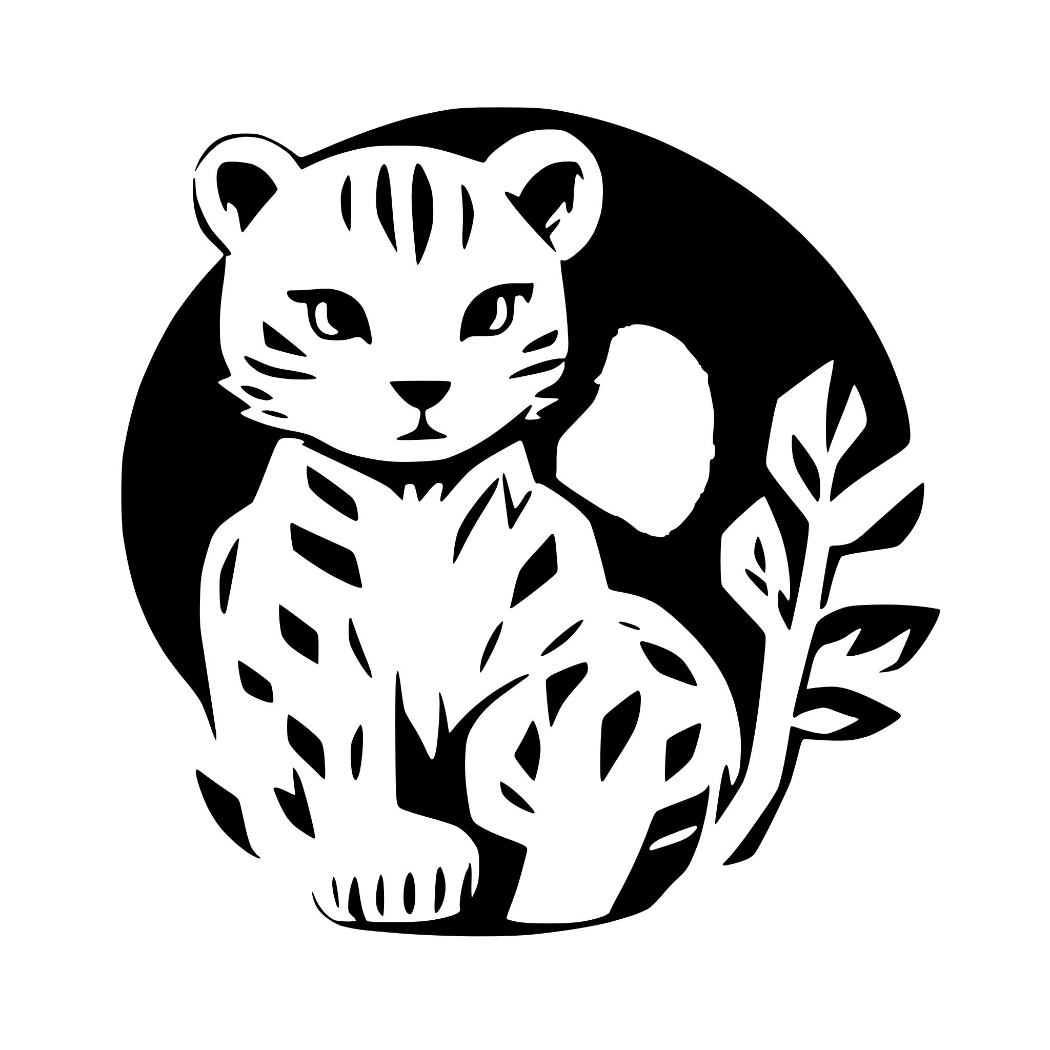 AI-generated SVG of a baby tiger