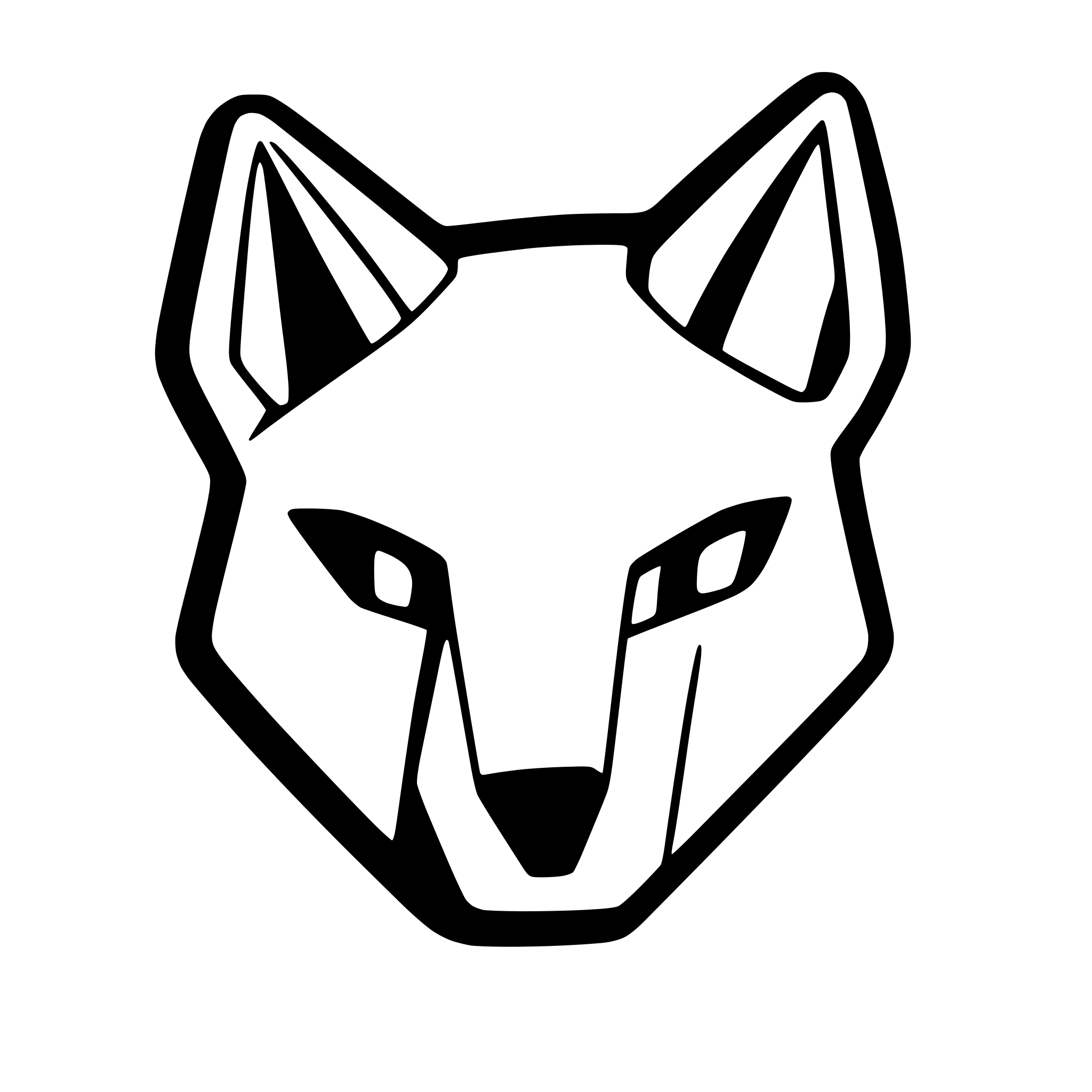 AI-generated SVG of a geometric fox, no background