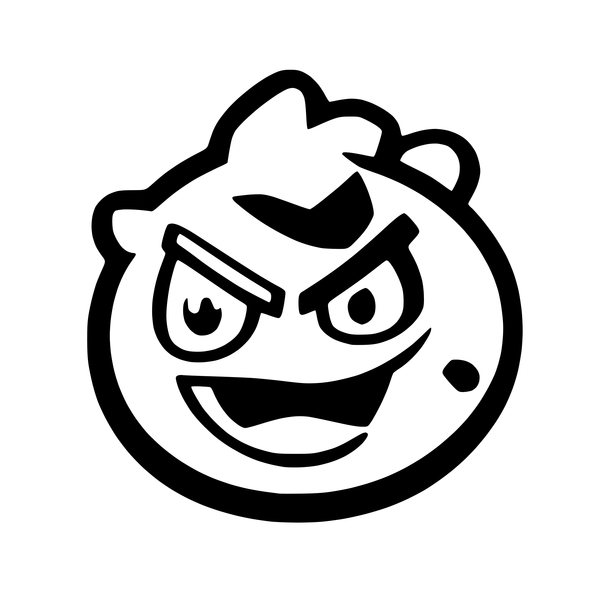 AI-generated SVG of a icon angry birds smile