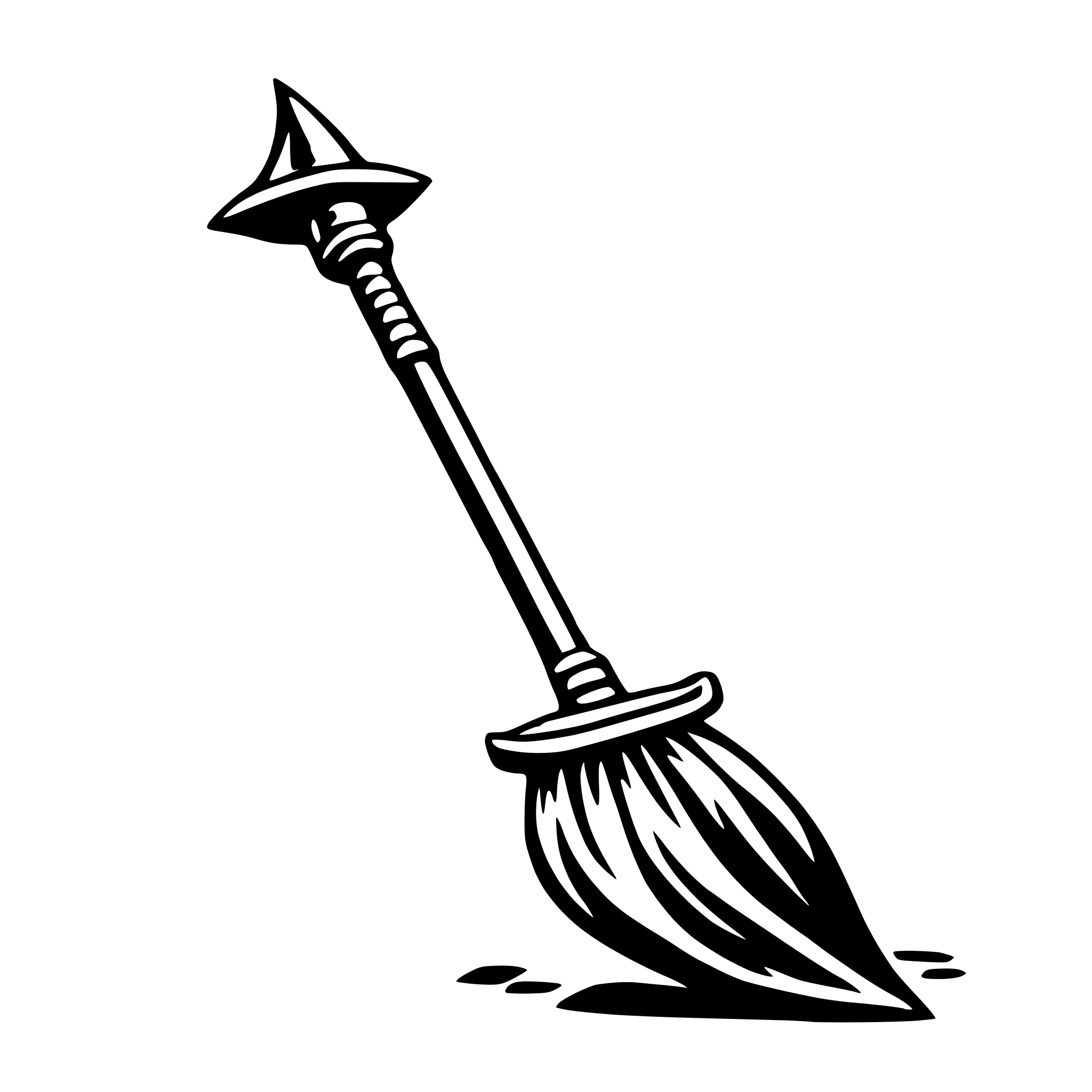 AI-generated SVG of a witch's broom