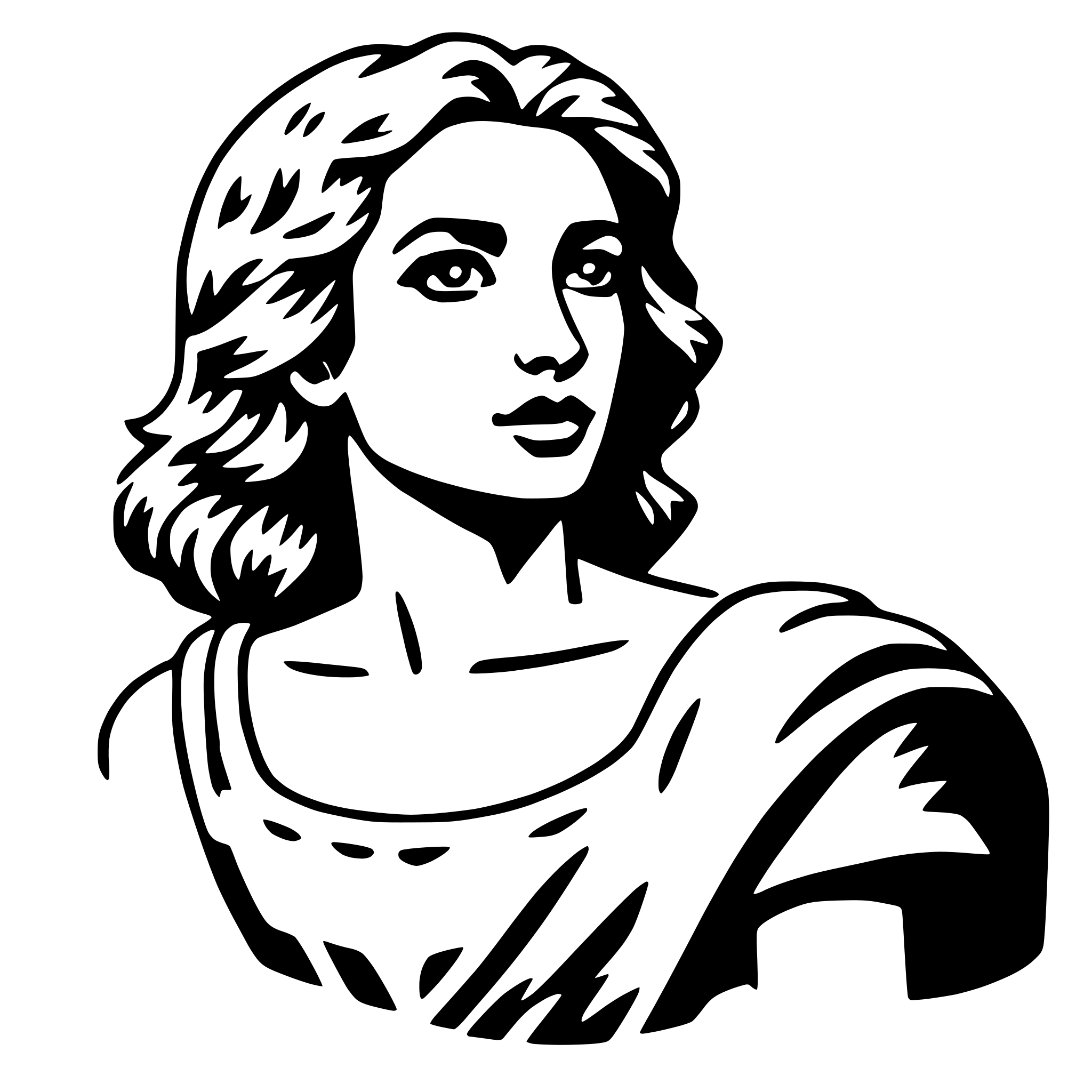 AI-generated SVG of a aphrodite