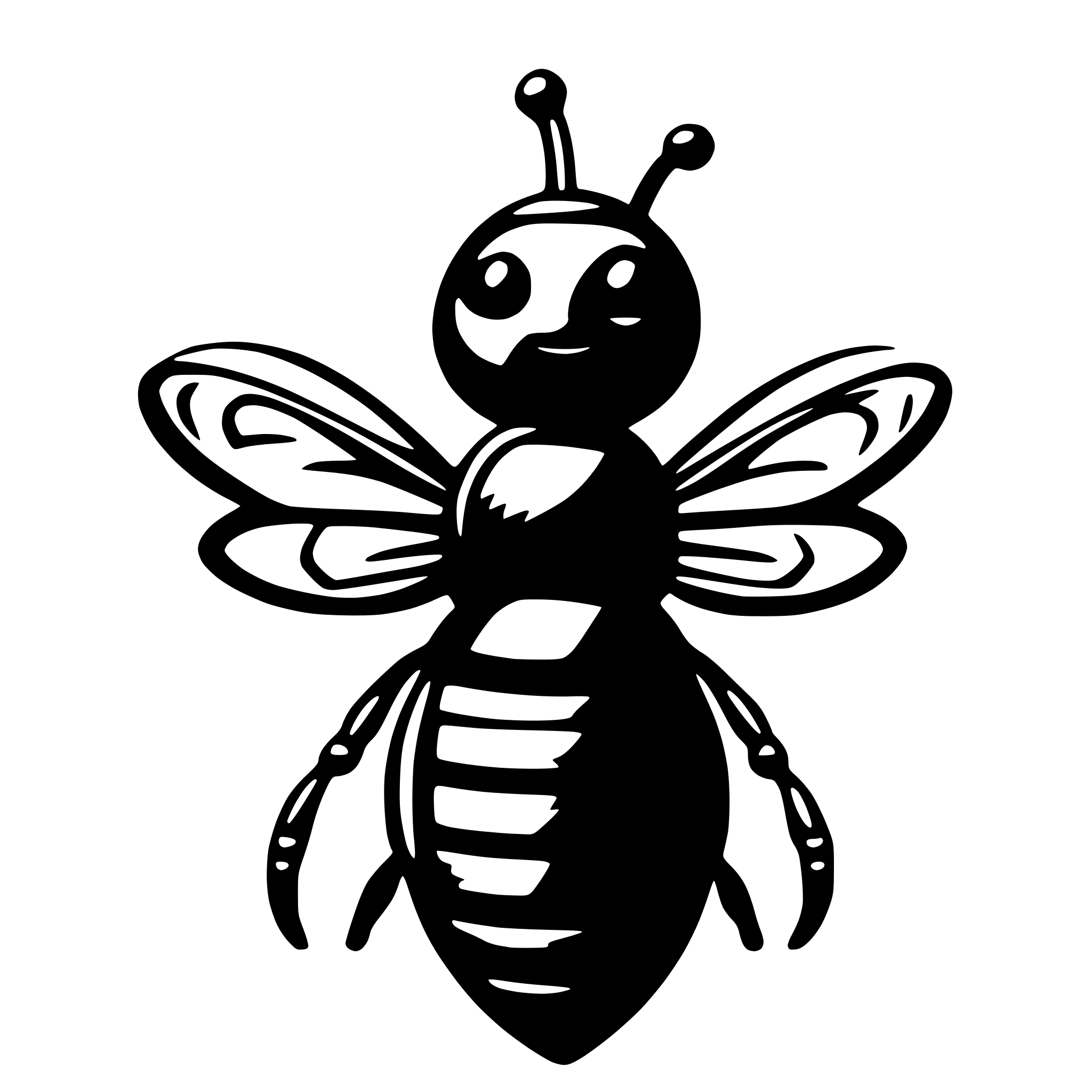 AI-generated SVG of 'Bee Queen icon'