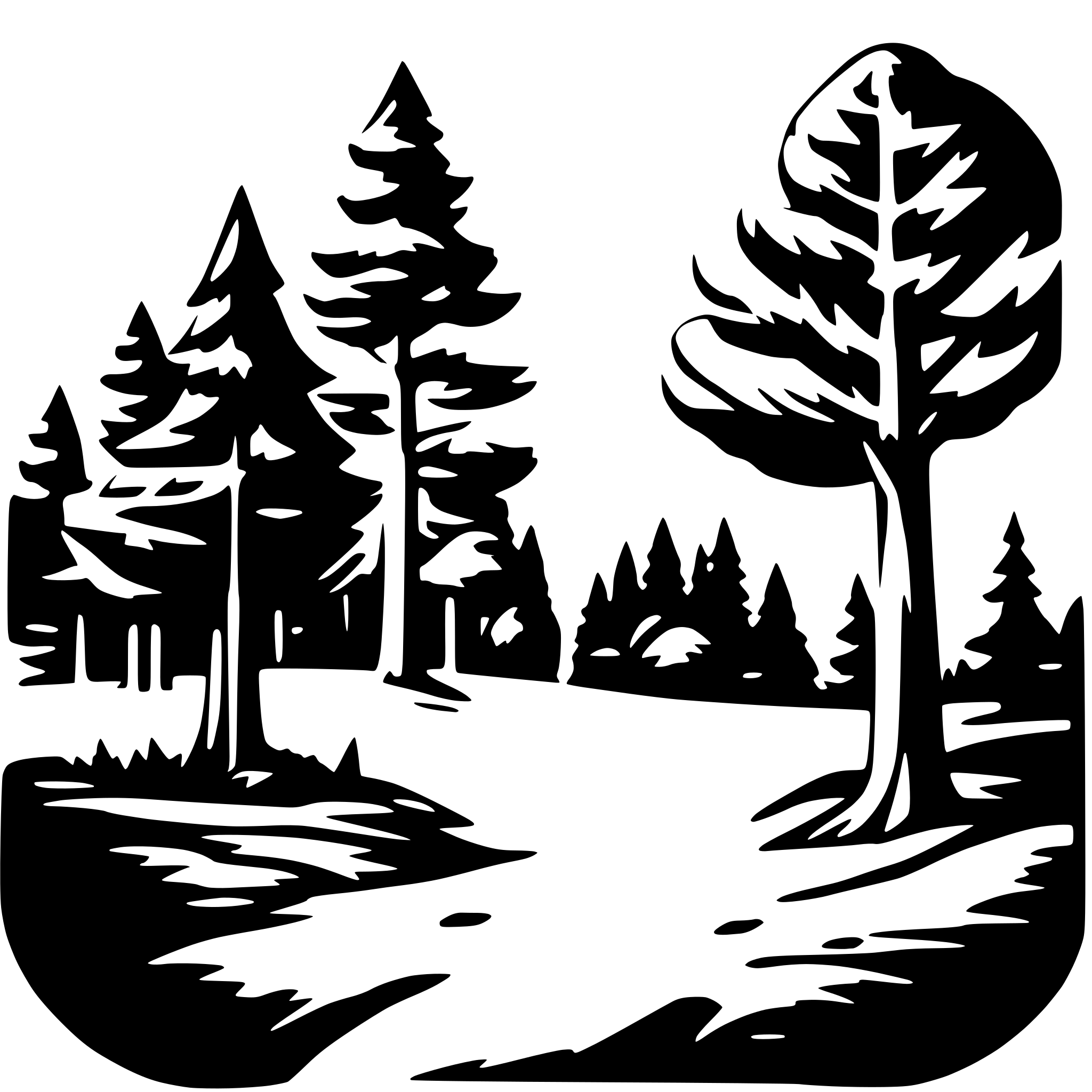 AI-generated SVG of 'forest'