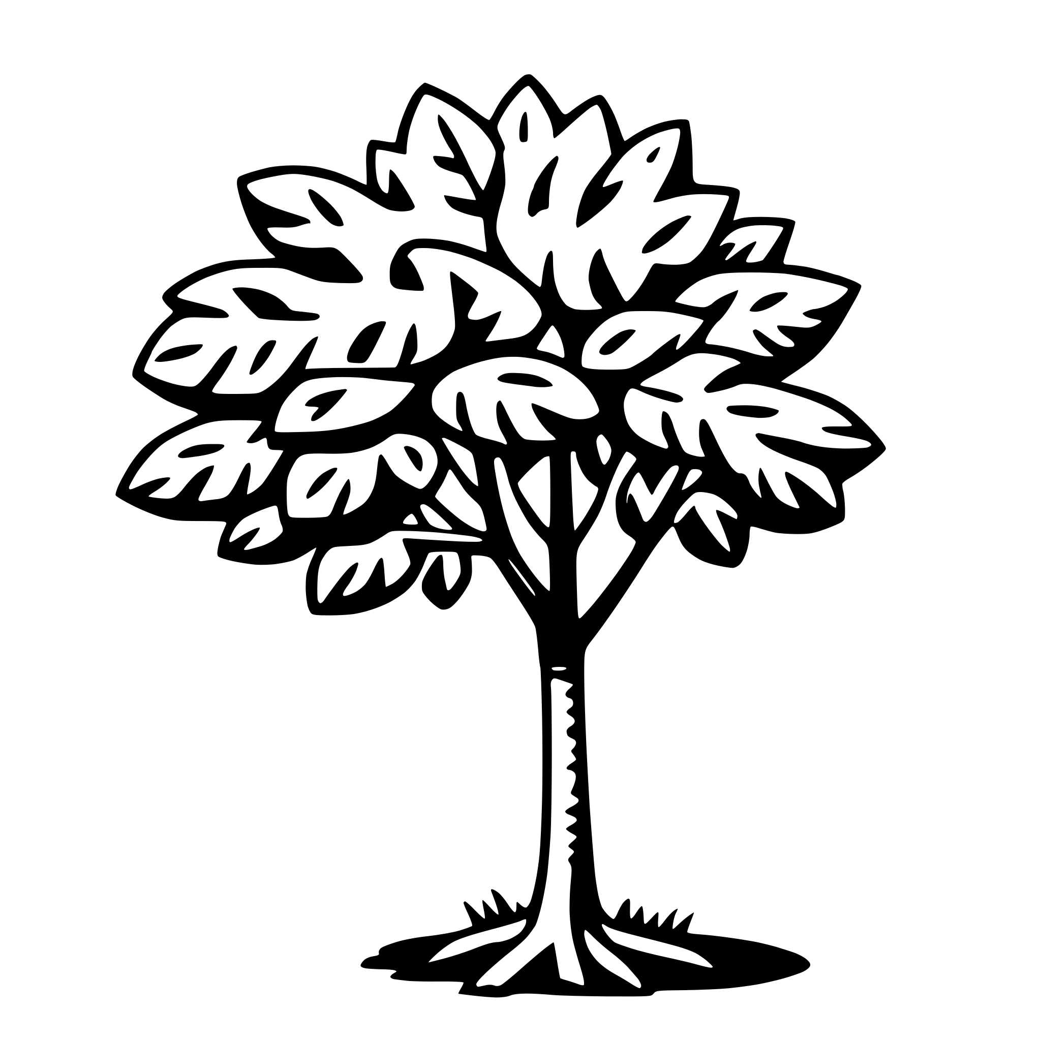 AI-generated SVG of a locust tree