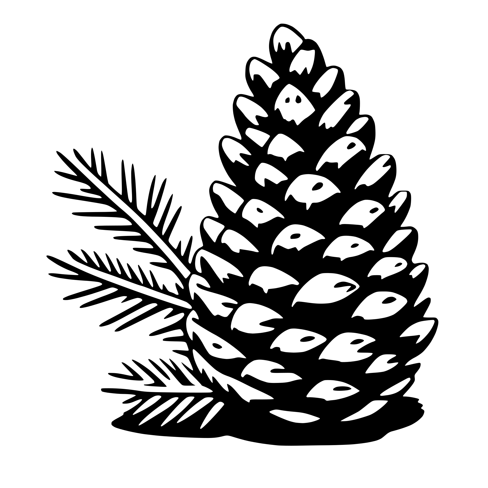 AI-generated SVG of a pine cone