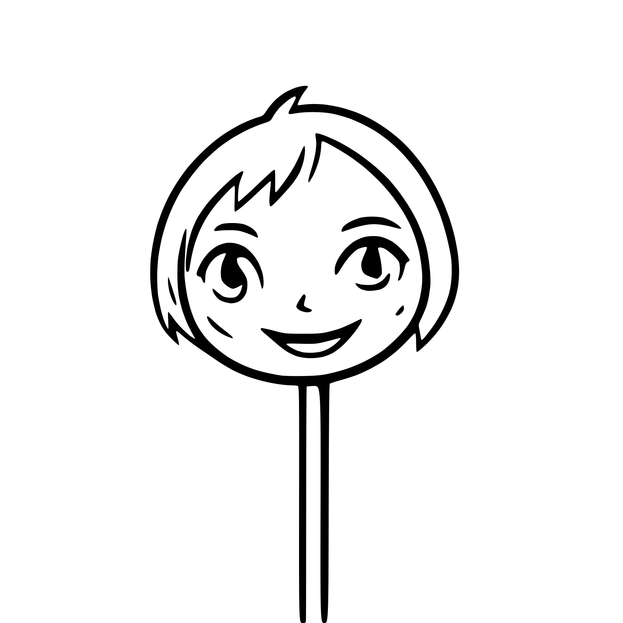 AI-generated SVG of a smiley stick winking