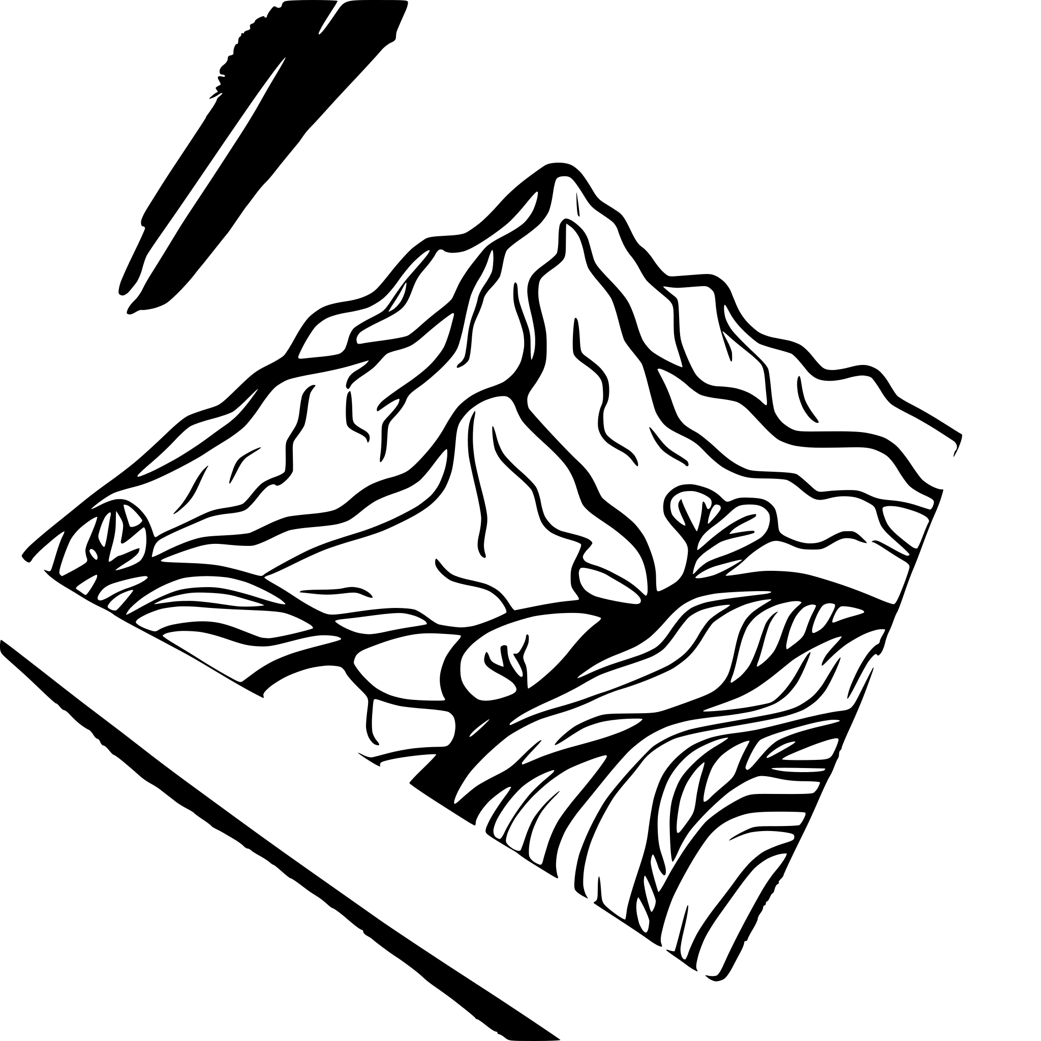 AI-generated SVG of a mountain
