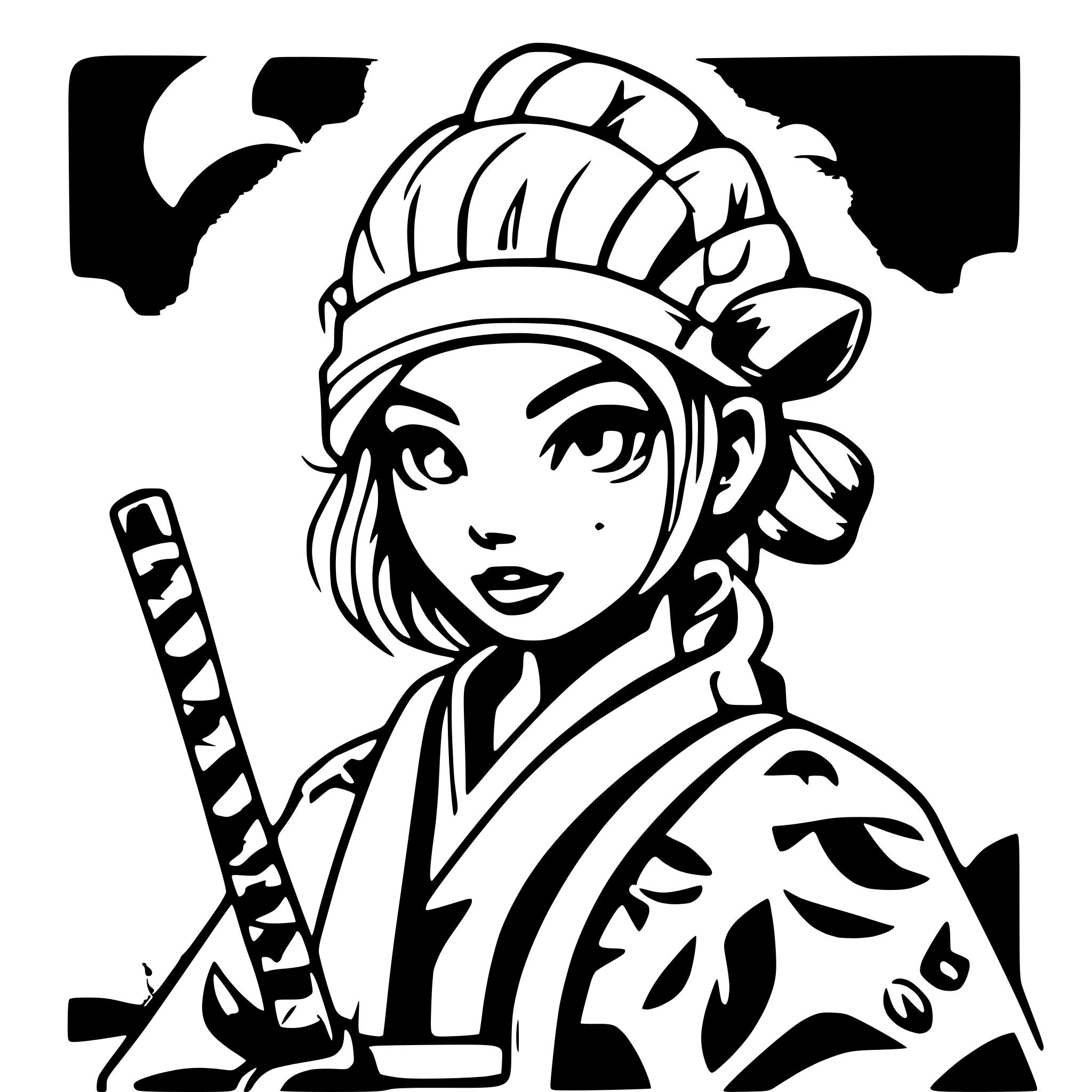 AI-generated SVG of a good samurai
