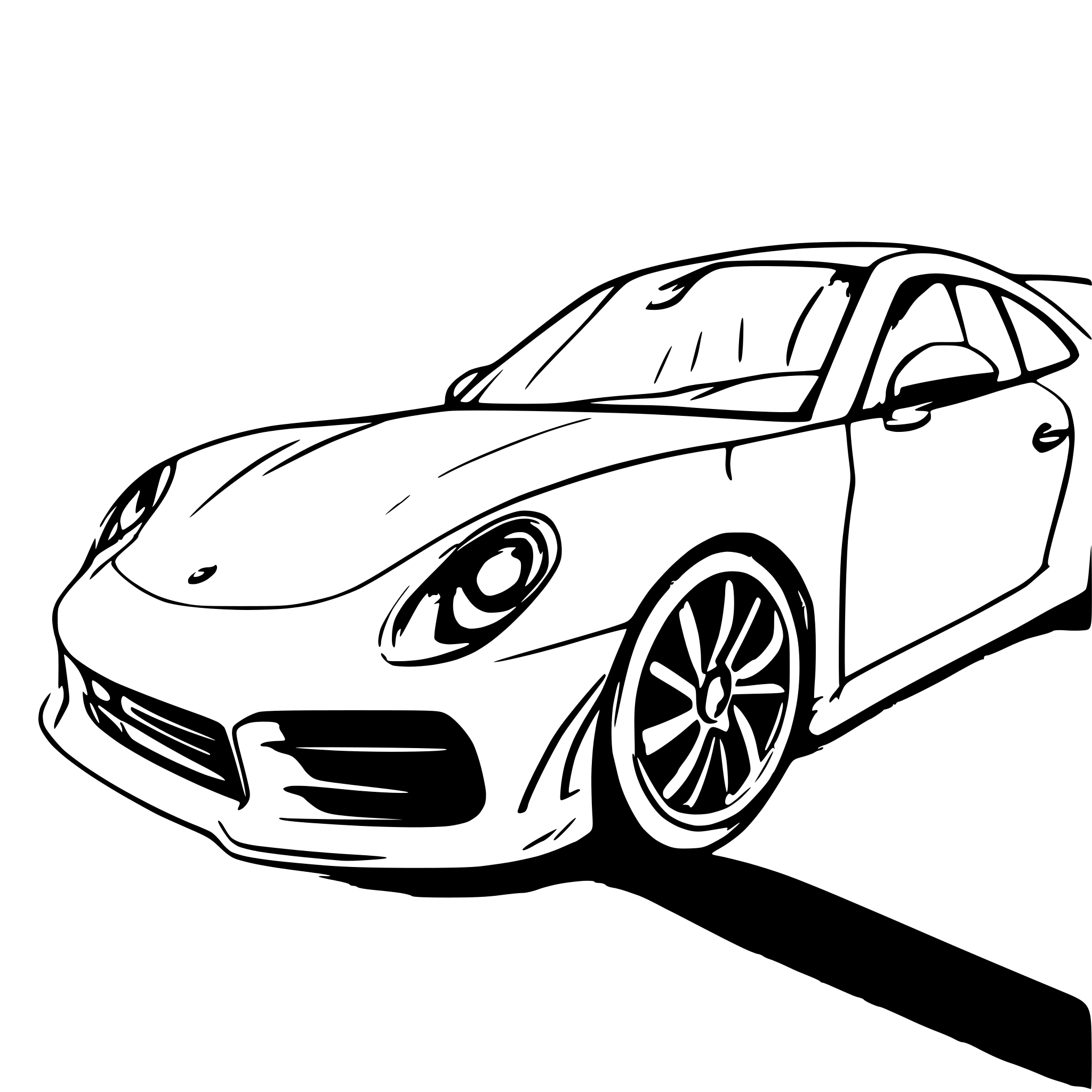 AI-generated SVG of a Porsche 992 turbo s