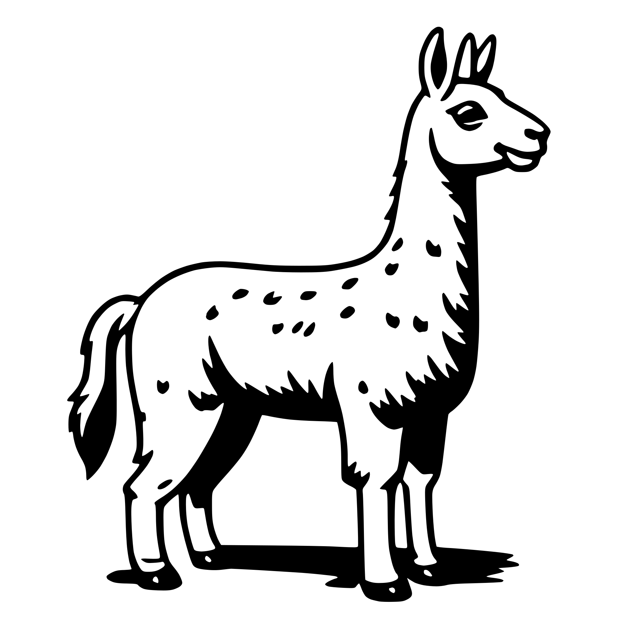 AI-generated SVG of 'llama'