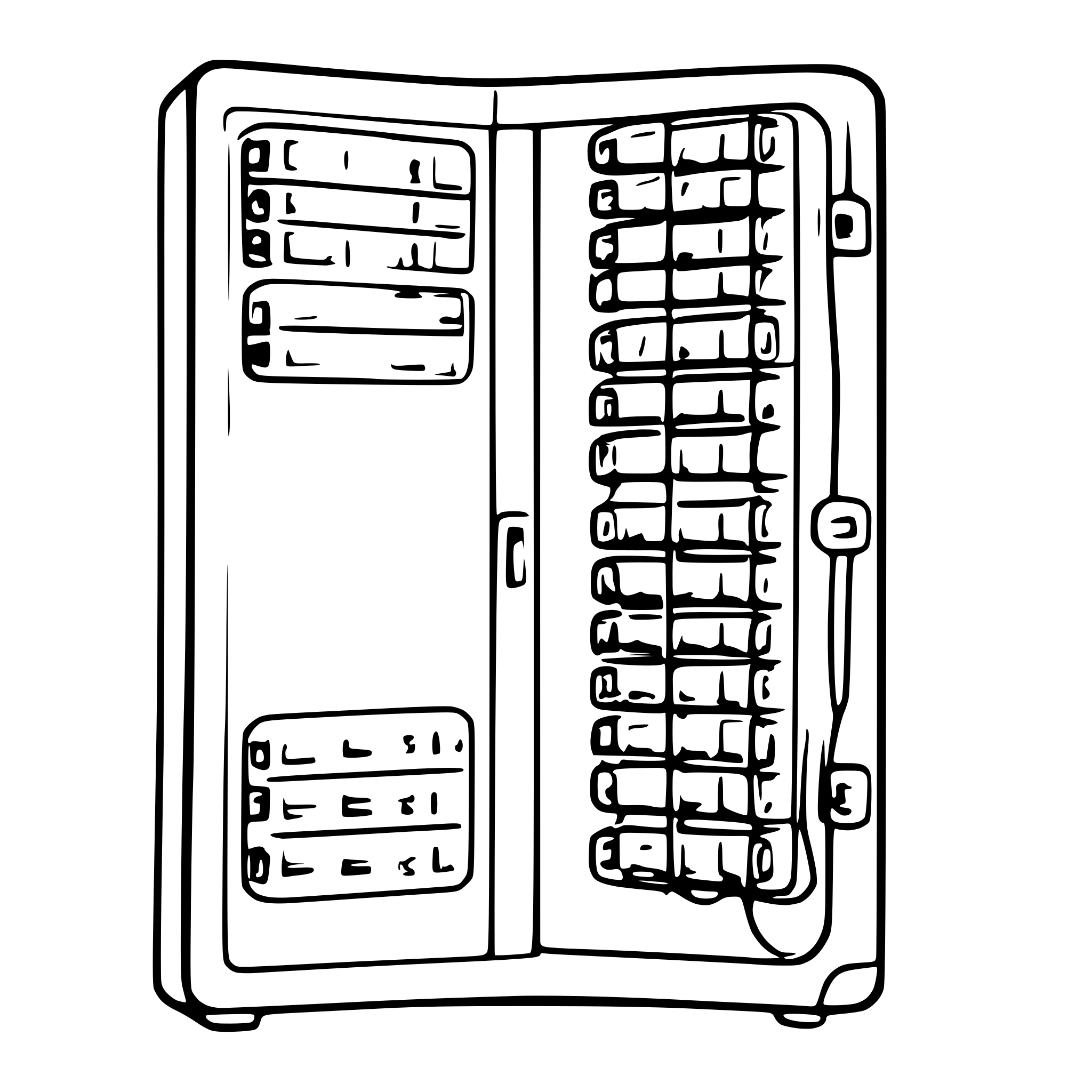 AI-generated SVG of a Square D Electrical Panel with 42 breaker positions