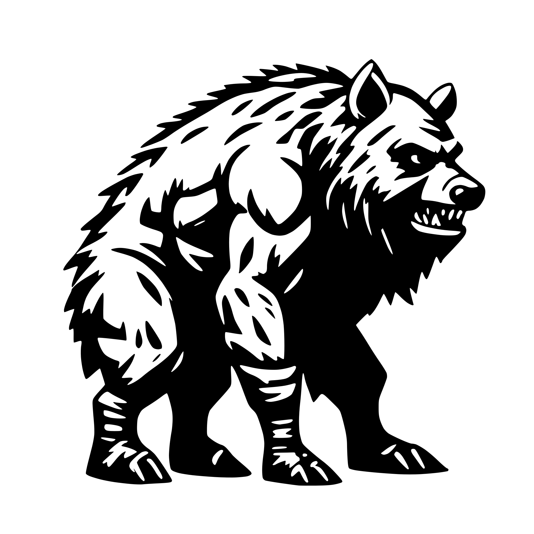 AI-generated SVG of 'bugbear'