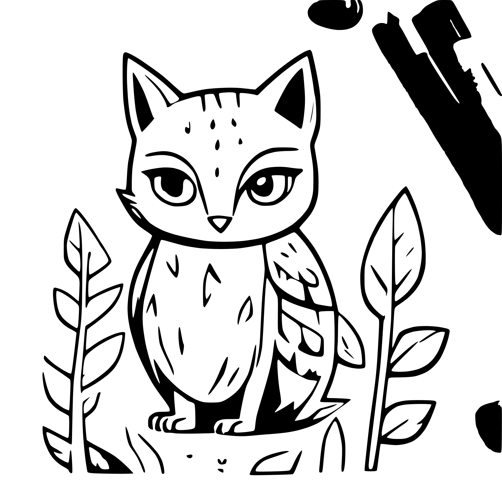 AI-generated SVG of a Owl, Fox and Mouse. Christmas time forest