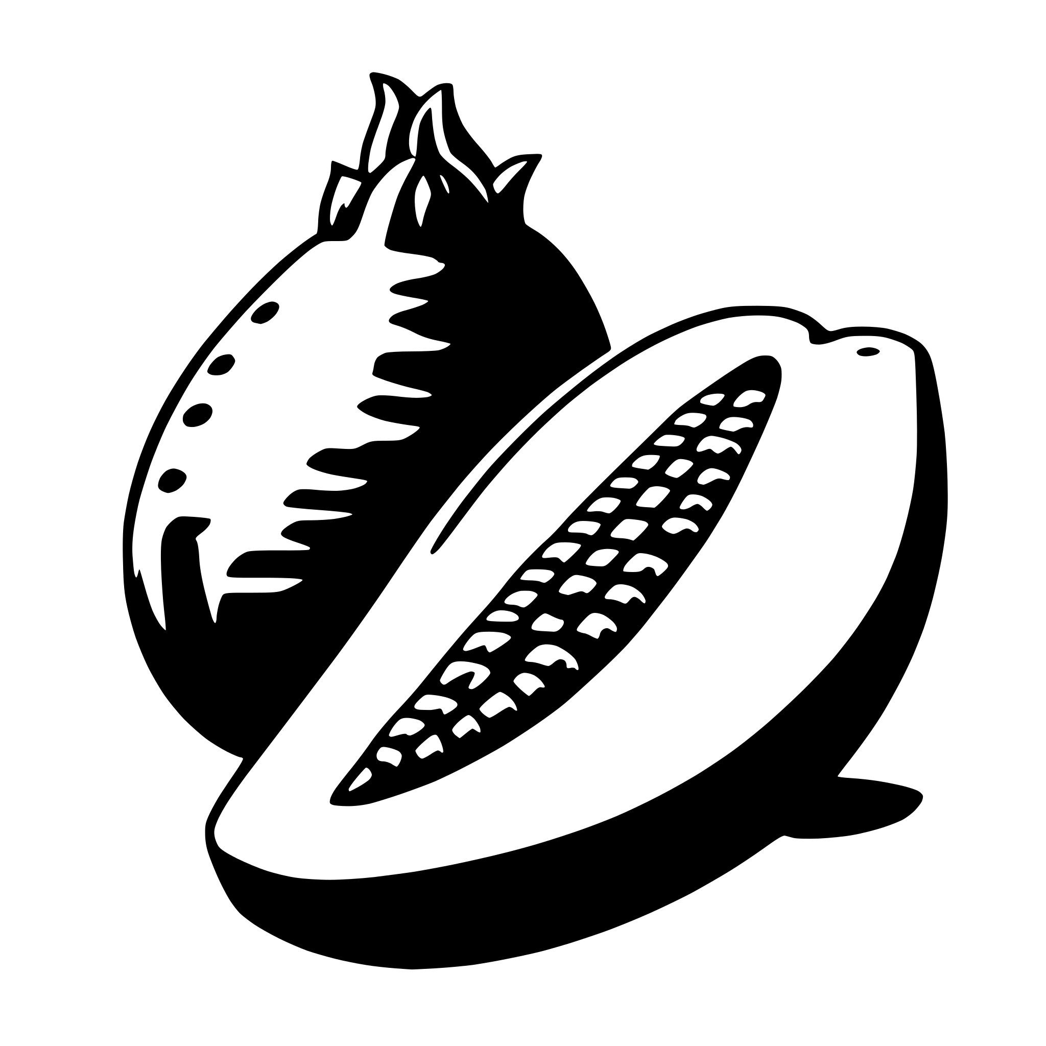 AI-generated SVG of a papaya