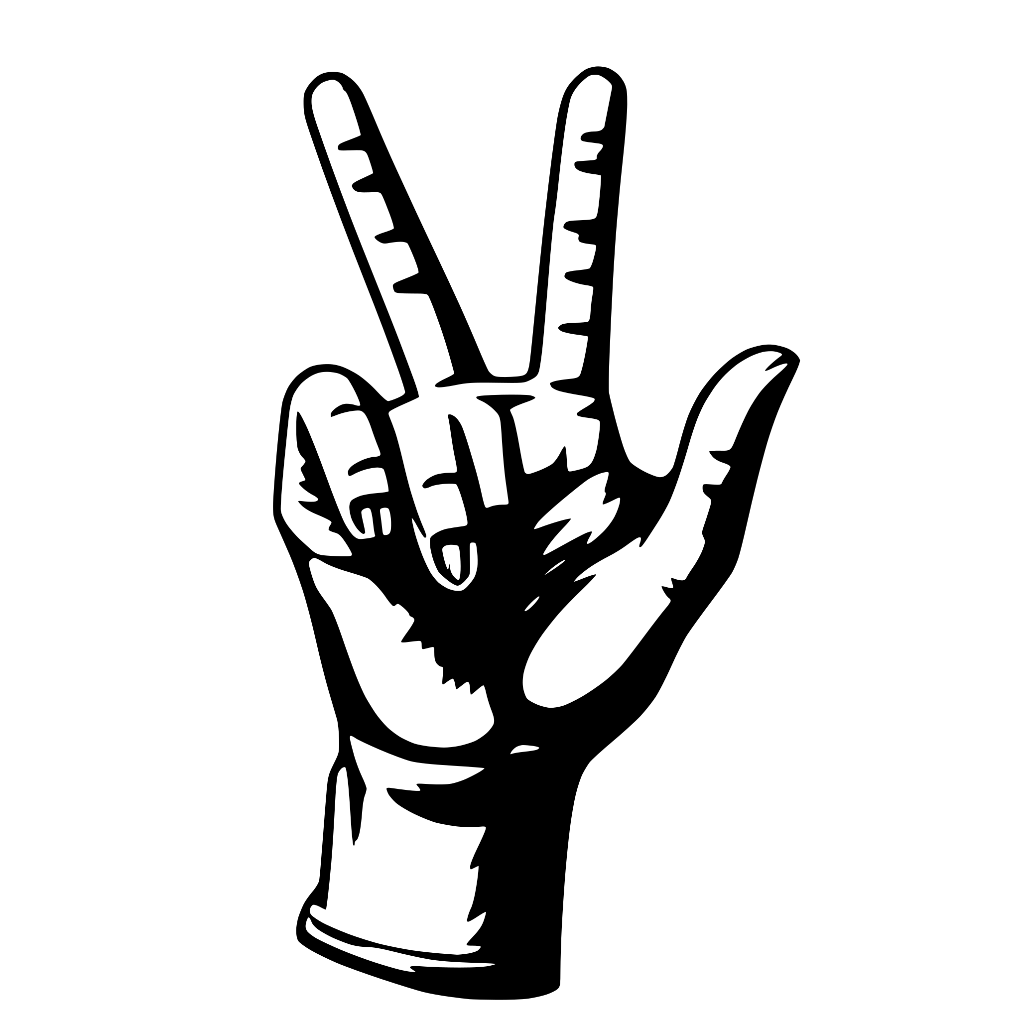 AI-generated SVG of 'ASL A'
