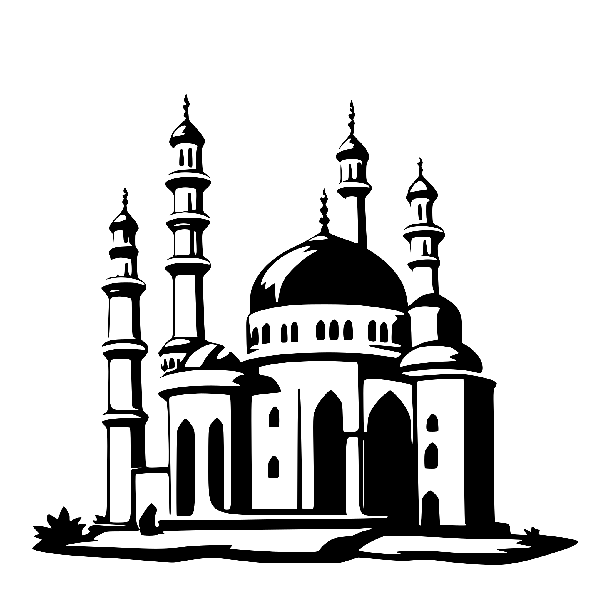 AI-generated SVG of a simple mosque