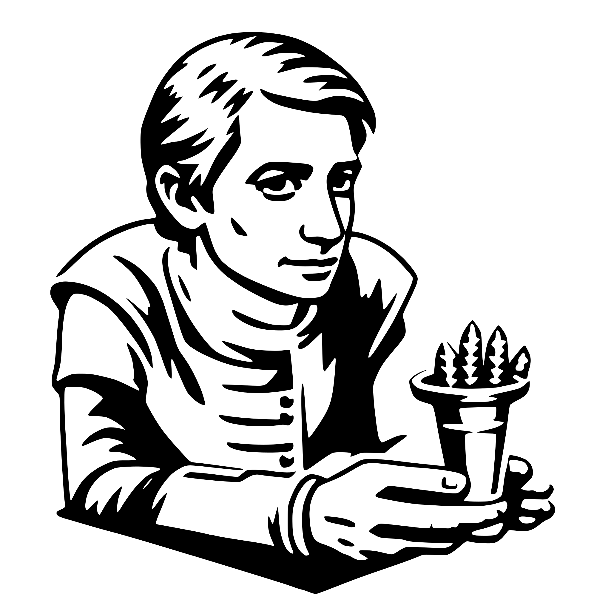 AI-generated SVG of a anthropologist