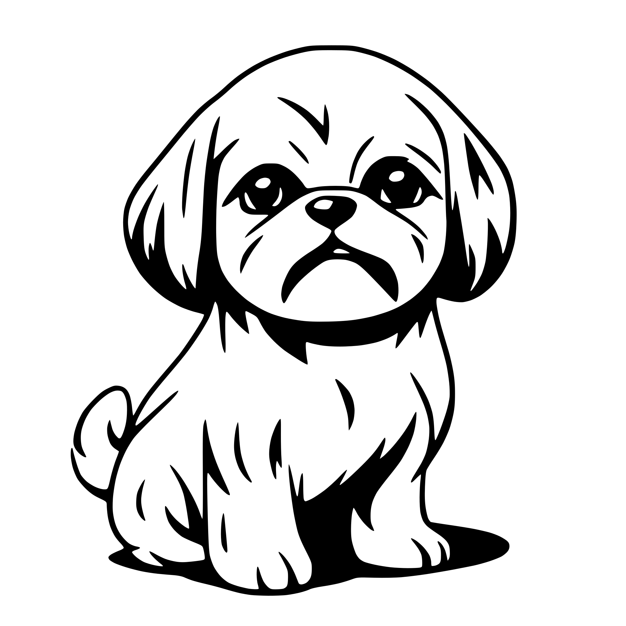 AI-generated SVG of 'shih tzu sweet face'