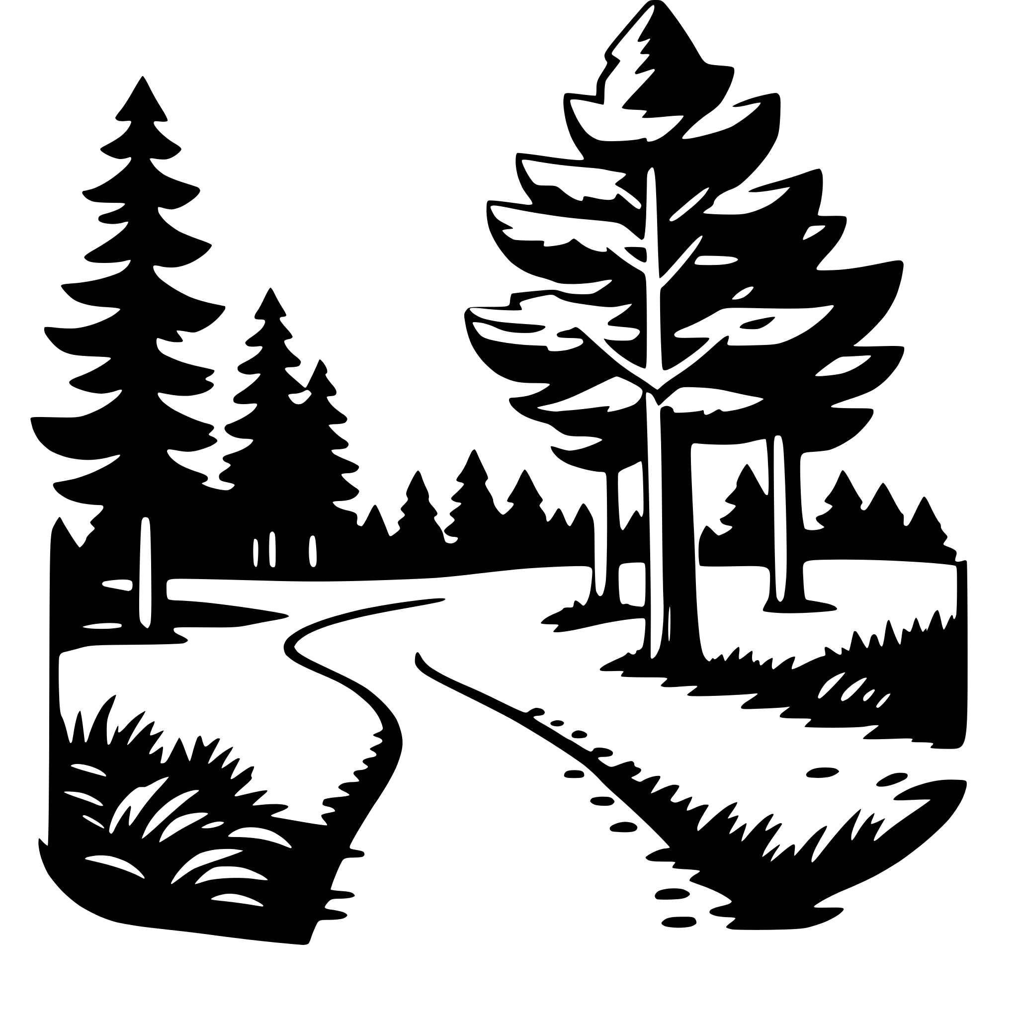 AI-generated SVG of a forest getaway