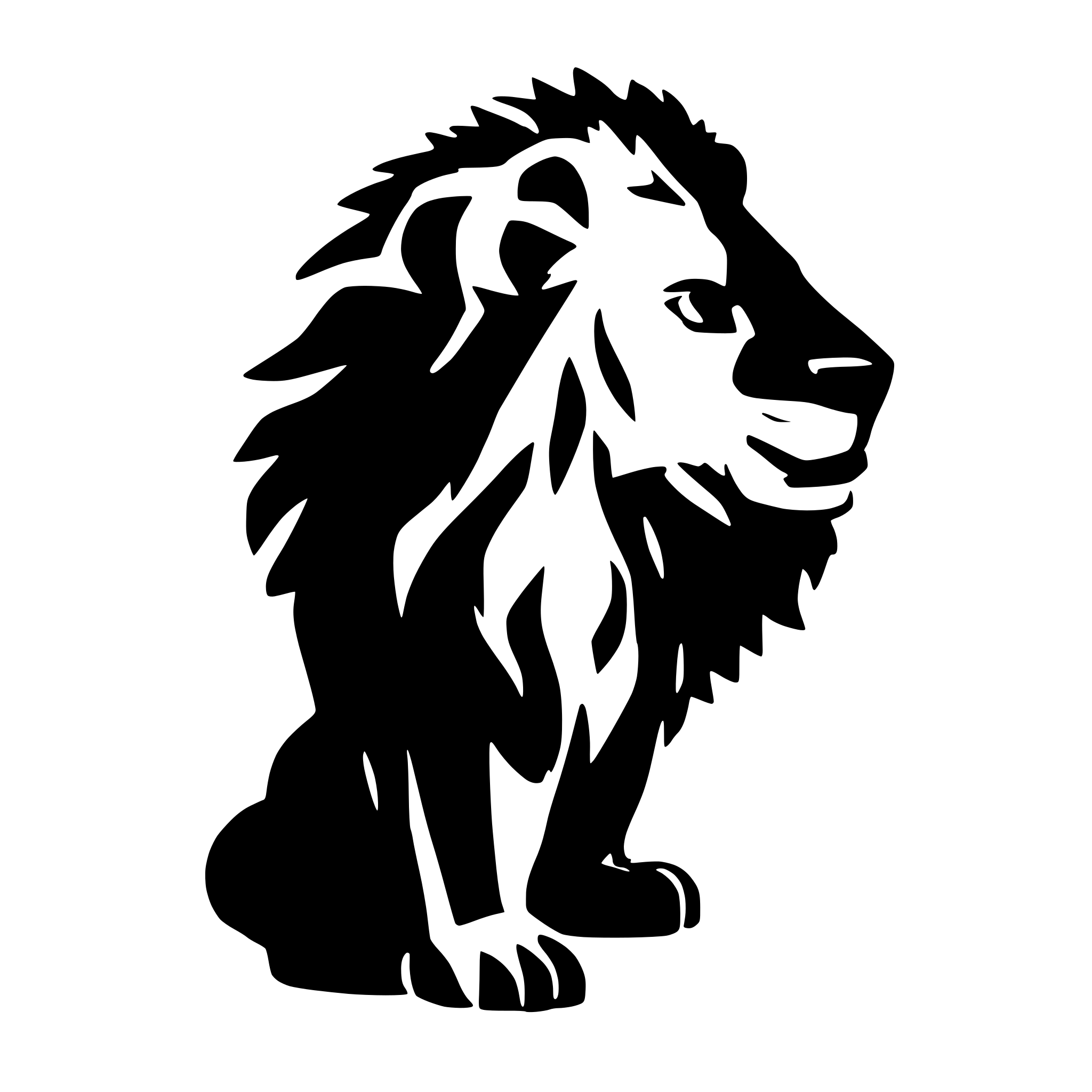 AI-generated SVG of 'lion'