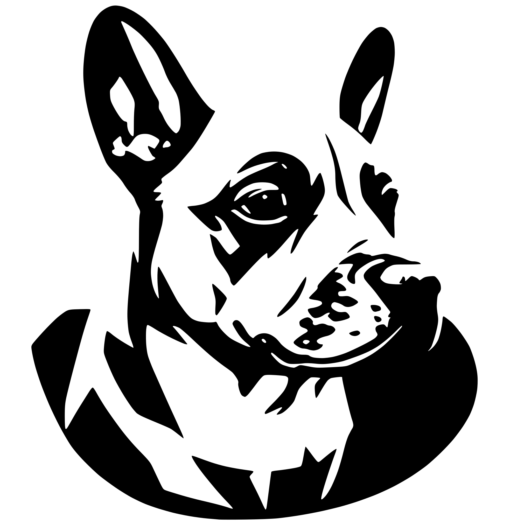AI-generated SVG of a French Bulldog low polygon