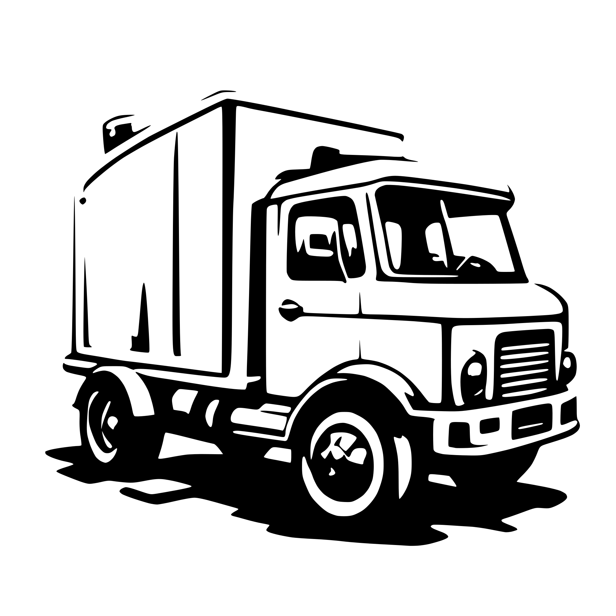 AI-generated SVG of 'Make a Junk Truck, Minimal, Line'